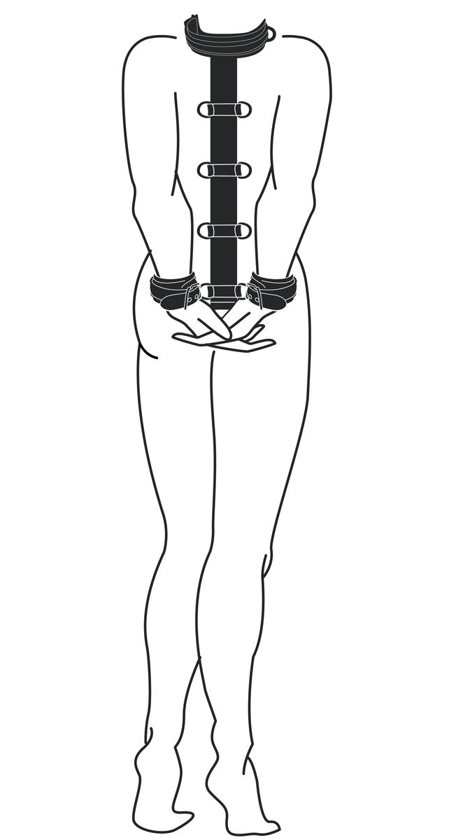 Easytoys Fetish Collection - Neck and Wrist Restraint Zwart (1 stuk)