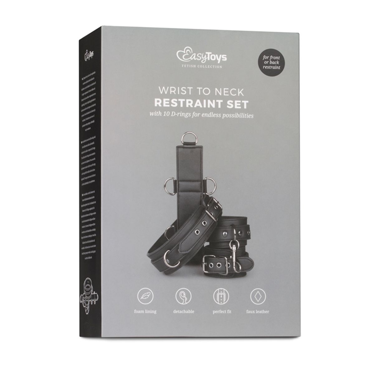 Easytoys Fetish Collection - Neck and Wrist Restraint Zwart (1 stuk) - image 2