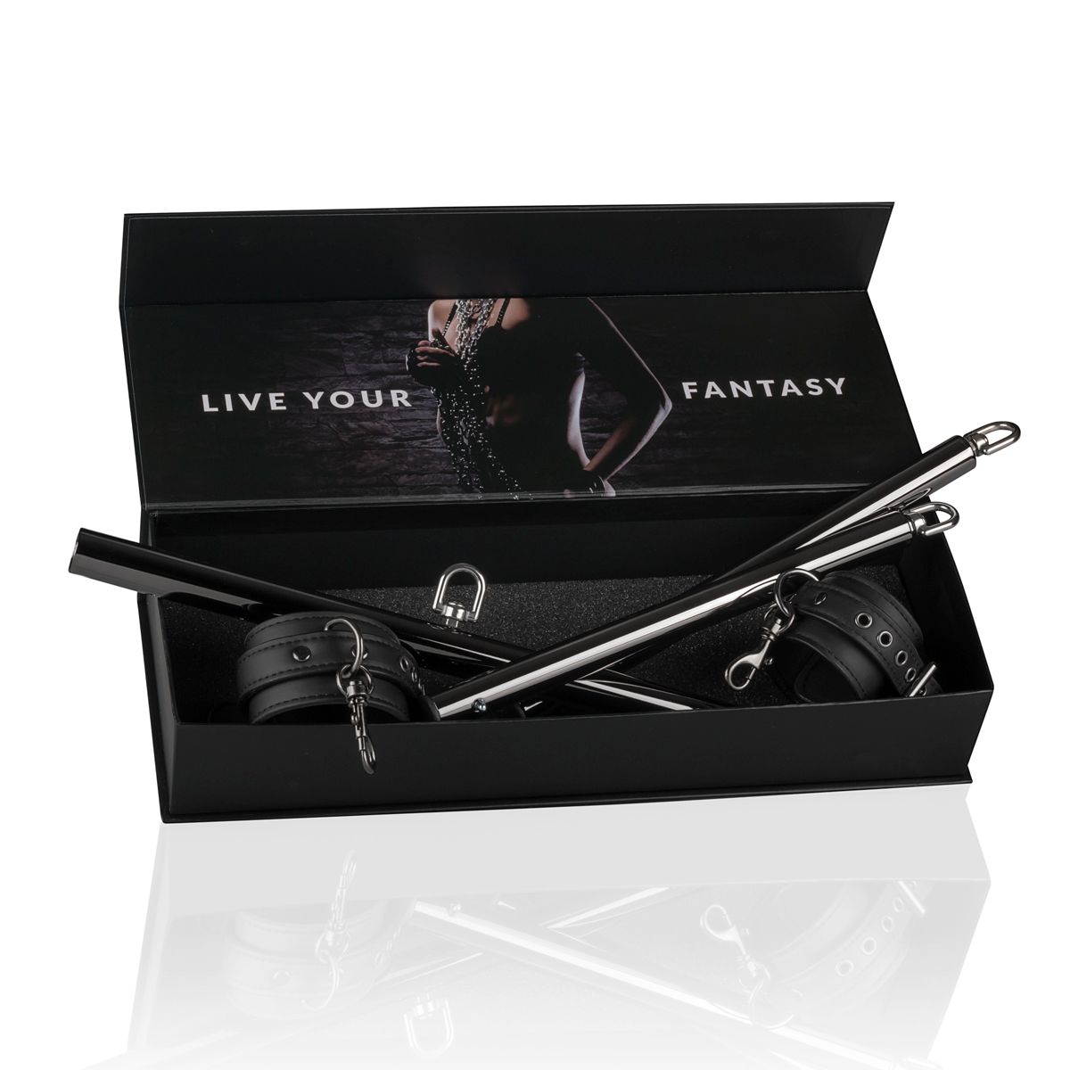 Easytoys Fetish Collection - Expander Spreader Bar and Cuffs Set Zwart (1 stuk) - image 9