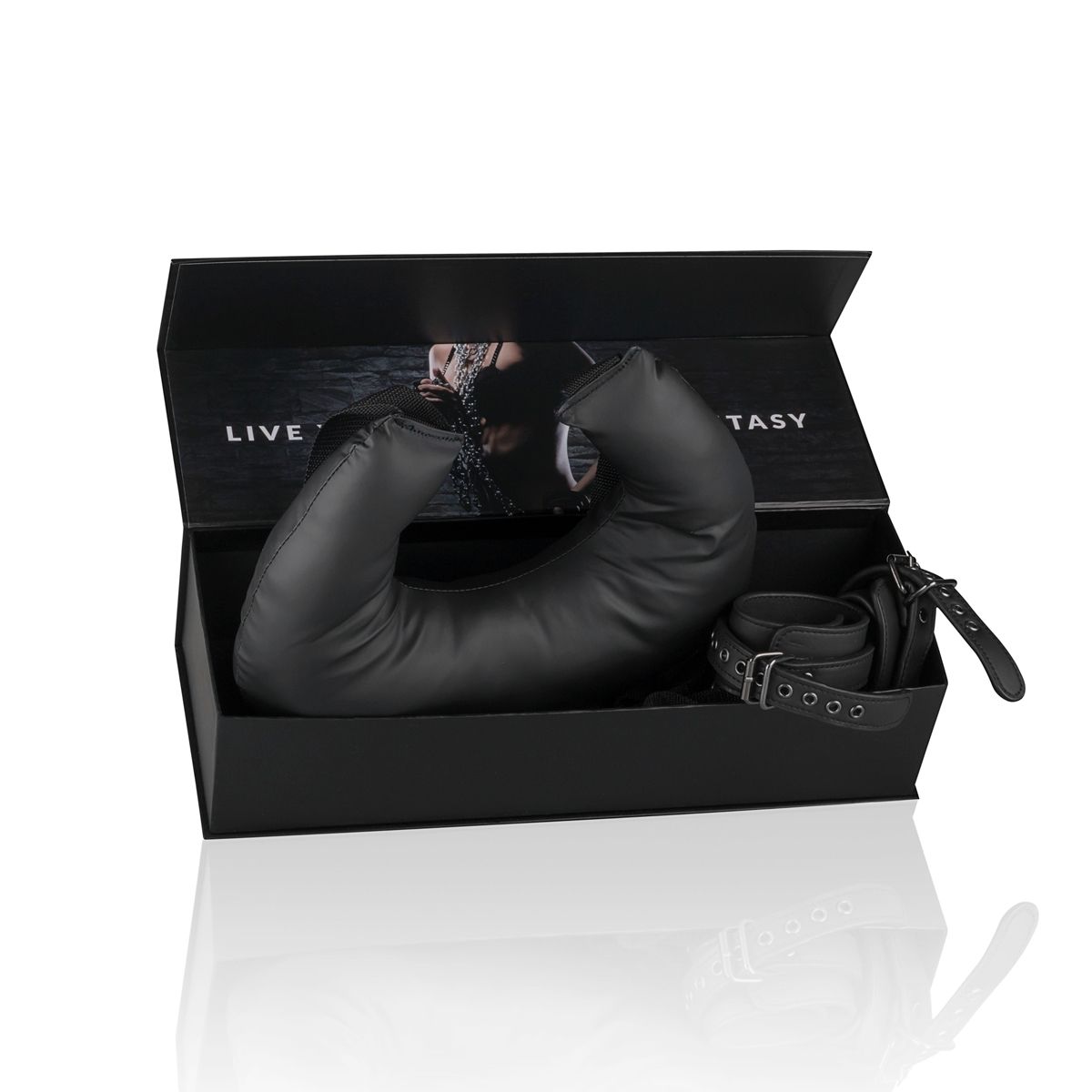 Easytoys Fetish Collection - Pillow & Ankle Cuffs Leg Position Strap Zwart (1 stuk) - image 7