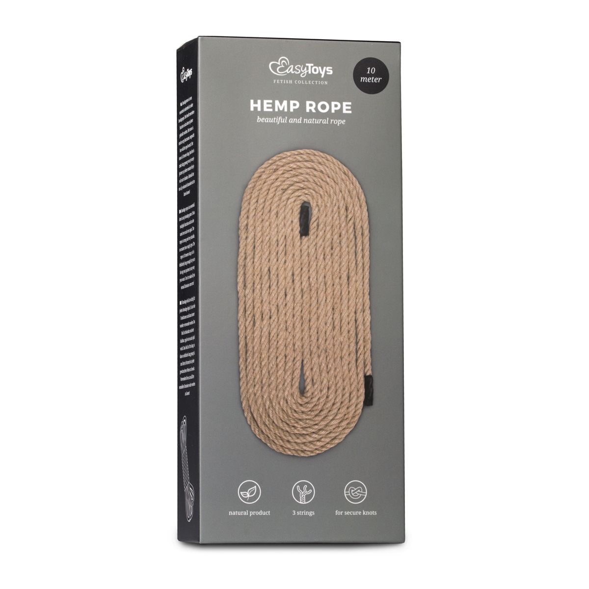 Easytoys Fetish Collection - Hemp Bondage Rope 10 m Bruin (1 stuk)
