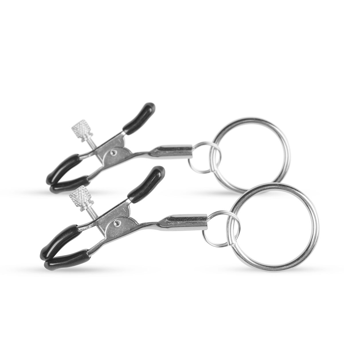 Easytoys Fetish Collection - Metal Nipple Clamps with Ring Zilver (1 stuk)