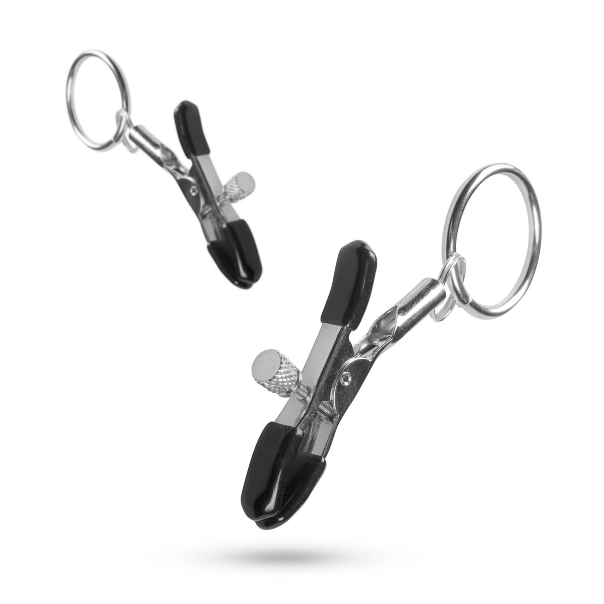 Easytoys Fetish Collection - Metal Nipple Clamps with Ring Zilver (1 stuk)