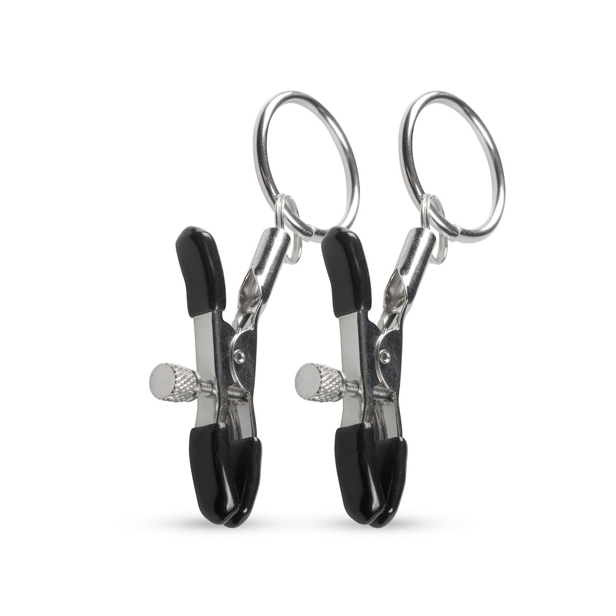 Easytoys Fetish Collection - Metal Nipple Clamps with Ring Zilver (1 stuk) - image 2