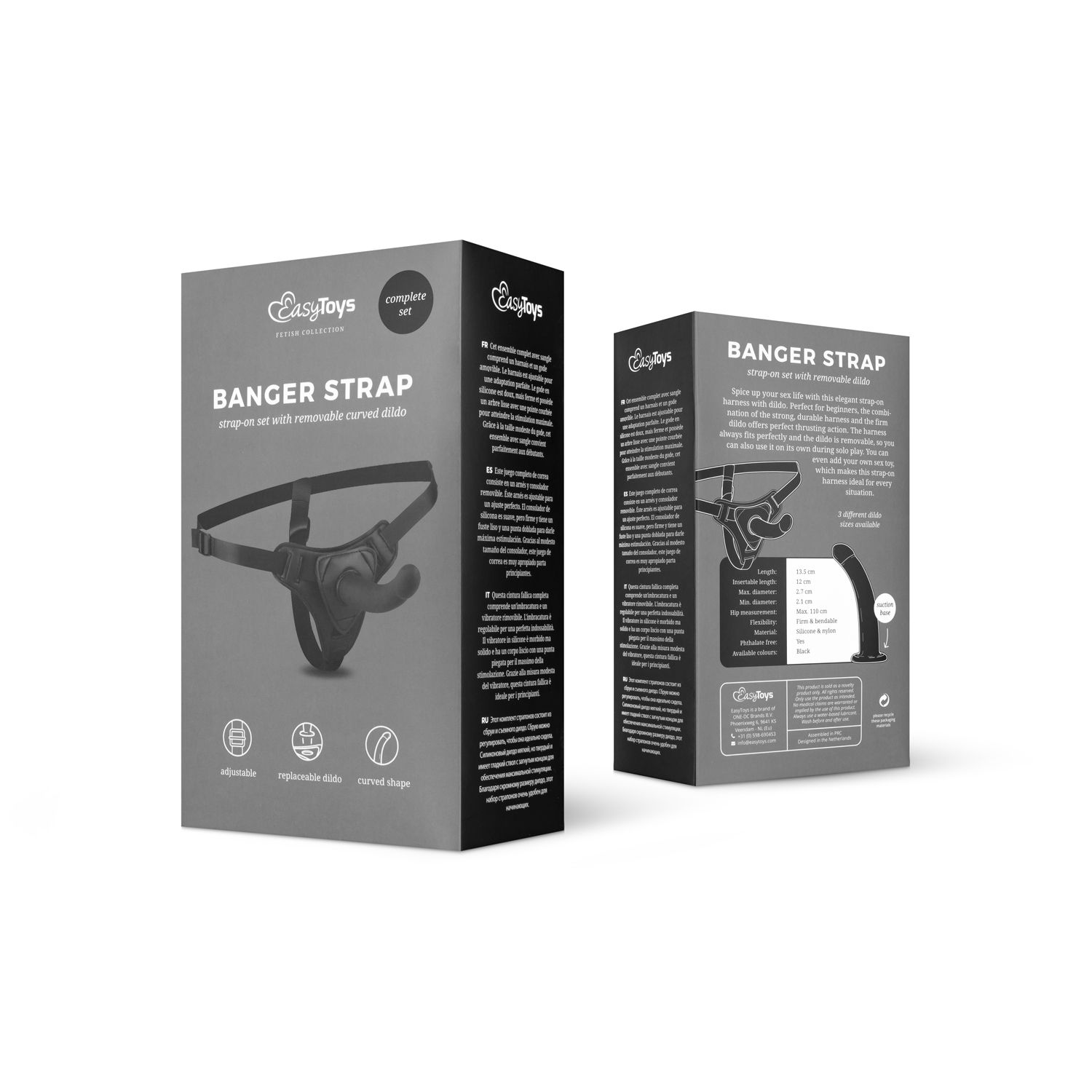 Easytoys Fetish Collection - Silicone Strap-On Smooth Zwart (1 stuk) - image 6