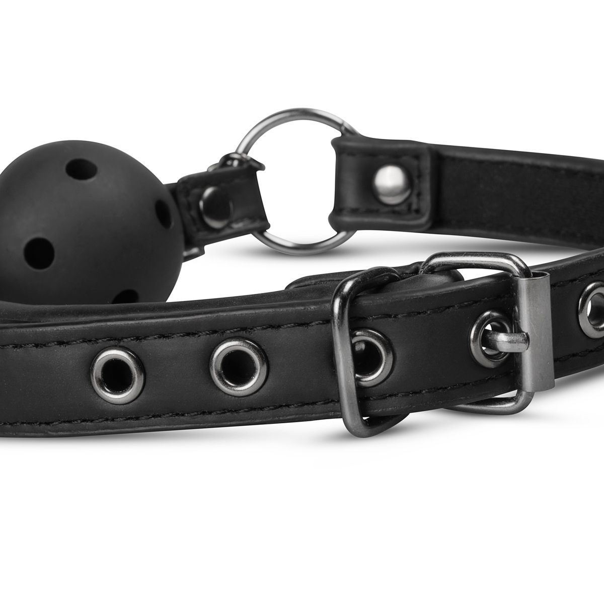 Easytoys Fetish Collection - Open Ball Gag with Nipple Clamps Zwart (1 stuk) - image 4
