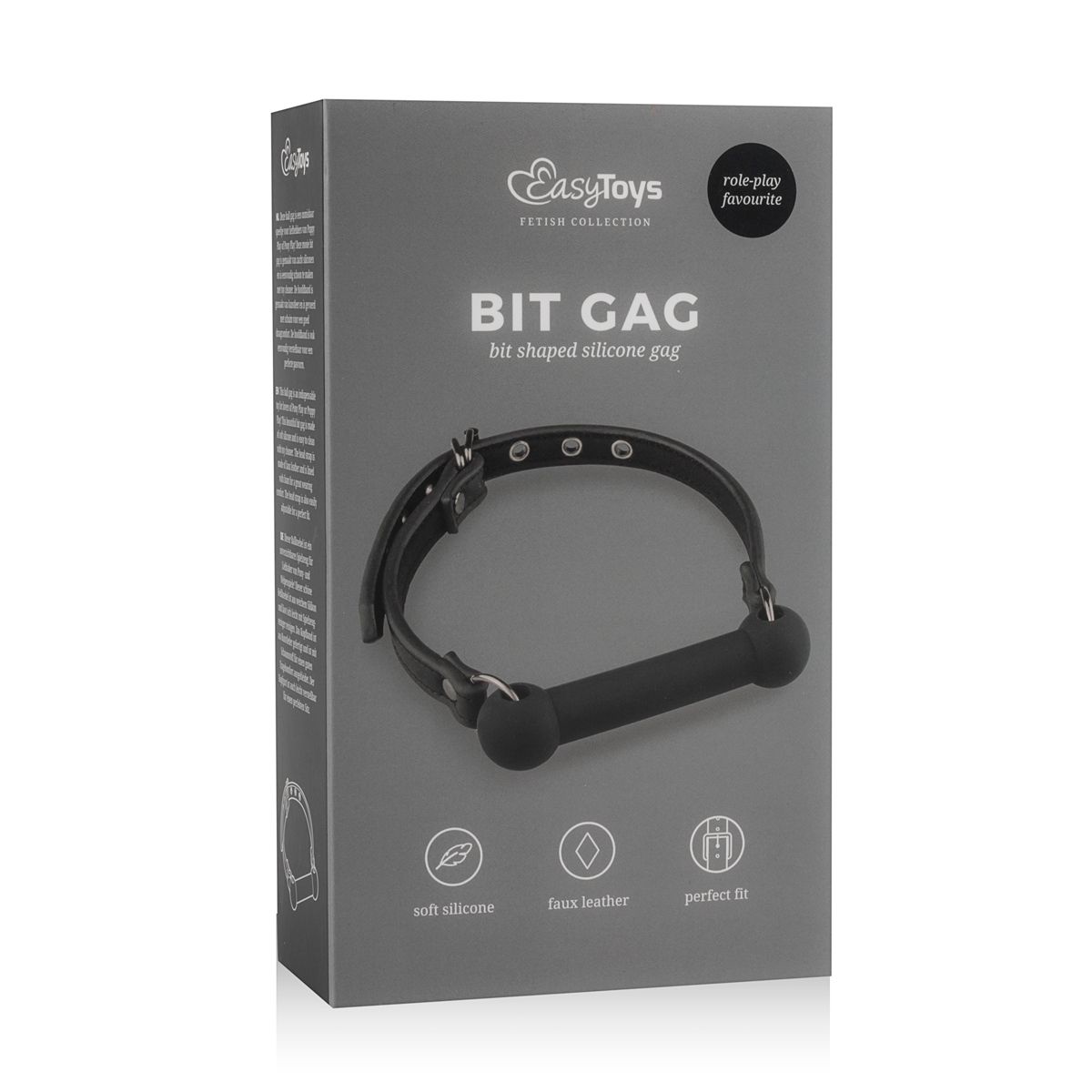 Easytoys Fetish Collection - Silicone Bit Gag Zwart (1 stuk) - image 4