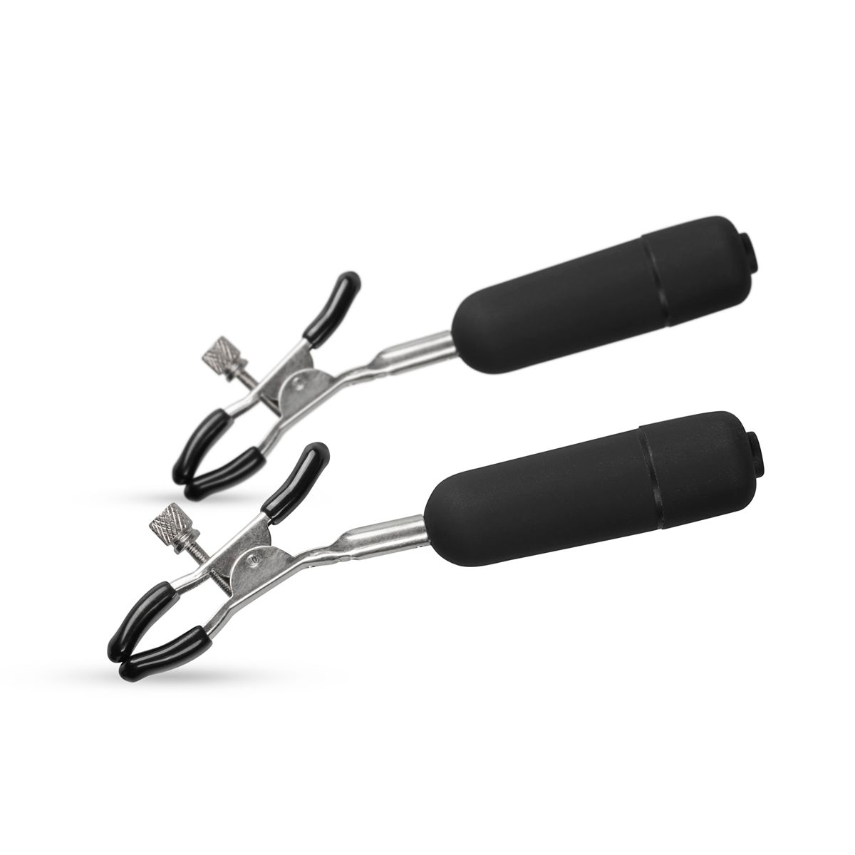 Easytoys Fetish Collection - Nipple Clamps with Vibrating Bullets Zilver (2 stuks)