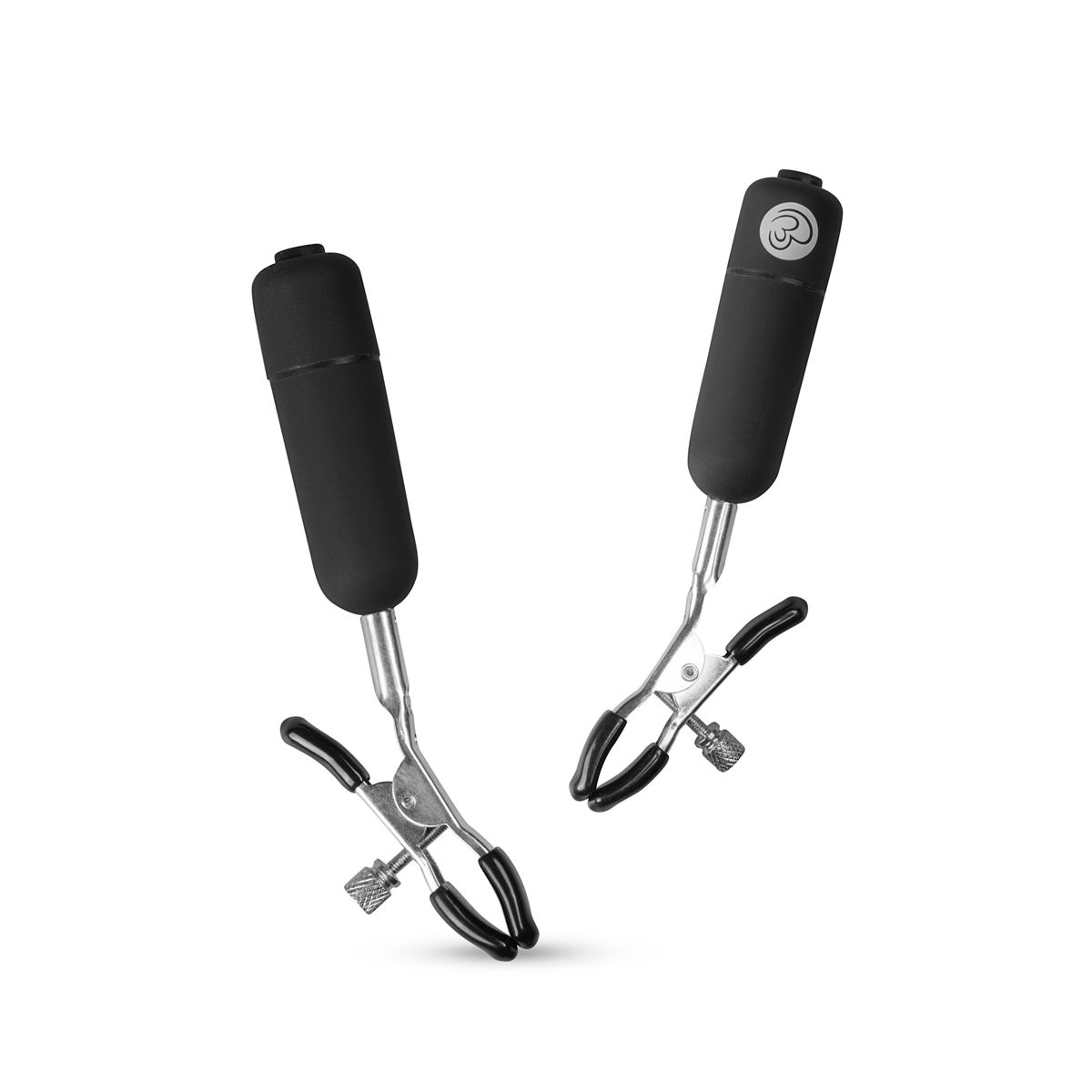 Easytoys Fetish Collection - Nipple Clamps with Vibrating Bullets Zilver (2 stuks)