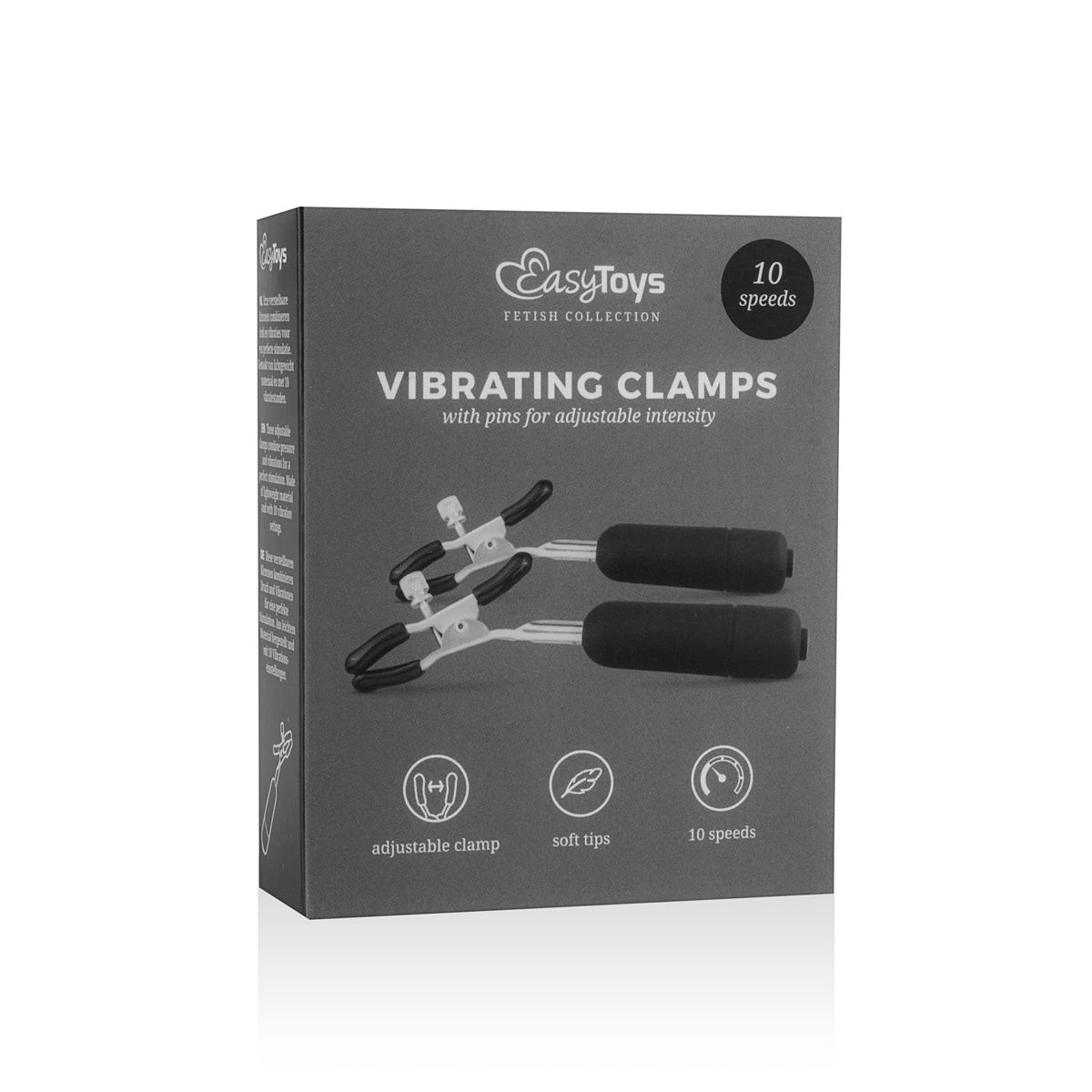 Easytoys Fetish Collection - Nipple Clamps with Vibrating Bullets Zilver (2 stuks) - image 4