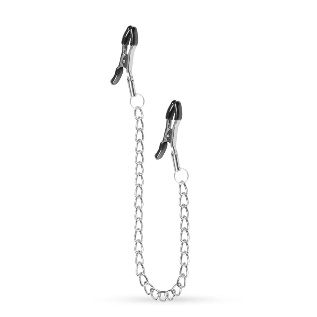 Easytoys Fetish Collection - Classic Nipple Clamps with Chain Zilver (1 stuk)