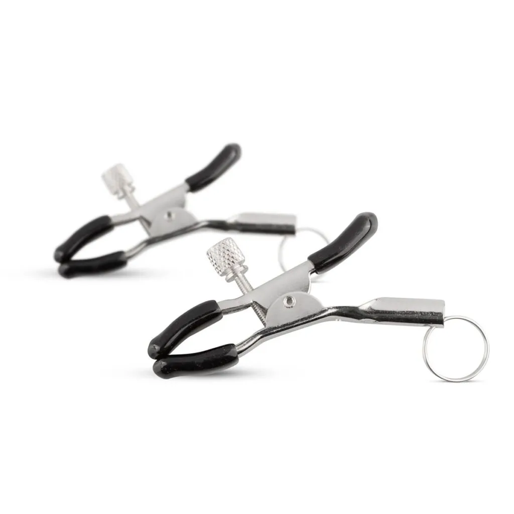 Easytoys Fetish Collection - Screw Clamps with Attachment Ring Zilver (2 stuks)