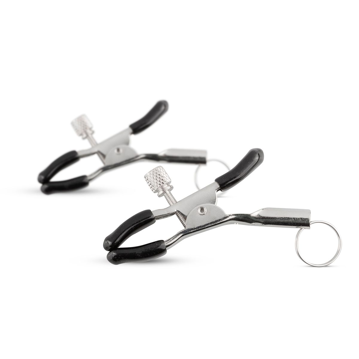 Easytoys Fetish Collection - Screw Clamps with Attachment Ring Zilver (2 stuks)