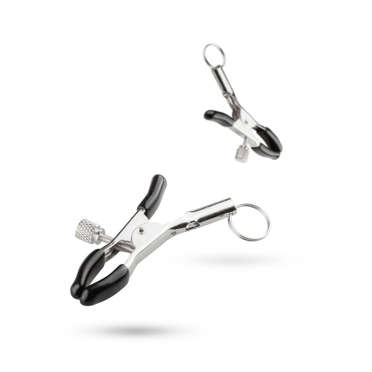 Easytoys Fetish Collection - Screw Clamps with Attachment Ring Zilver (2 stuks)