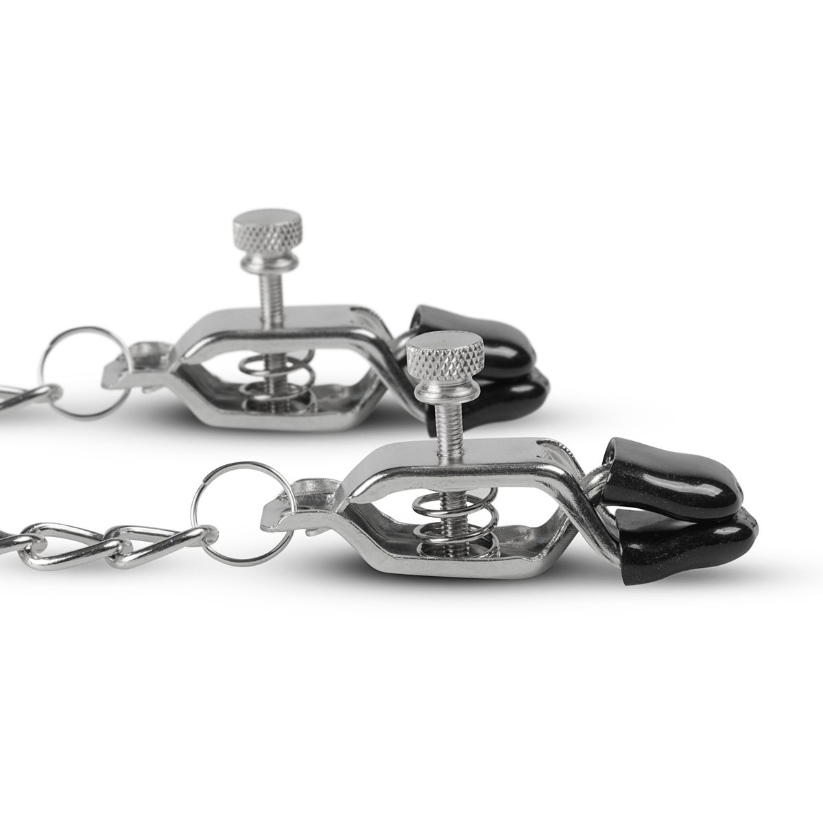 Easytoys Fetish Collection - Big Nipple Clamps with Chain Zilver (1 stuk) - image 3