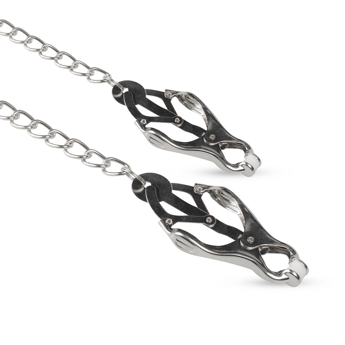 Easytoys Fetish Collection - Japanese Clover Clamps with Chain Zilver (1 stuk)