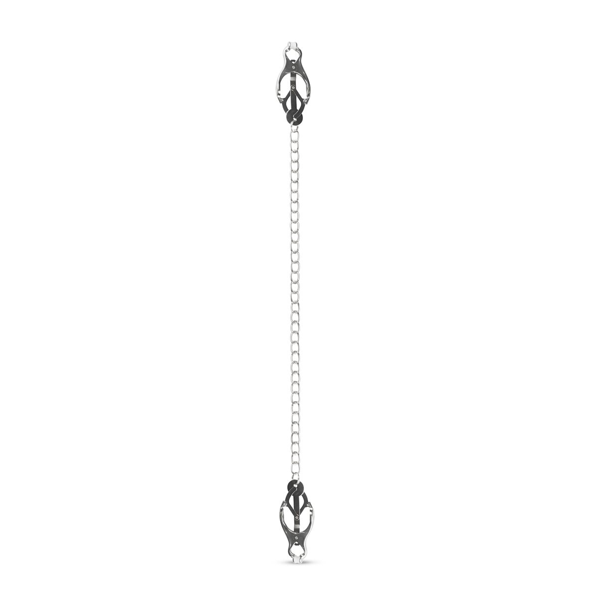 Easytoys Fetish Collection - Japanese Clover Clamps with Chain Zilver (1 stuk) - image 2