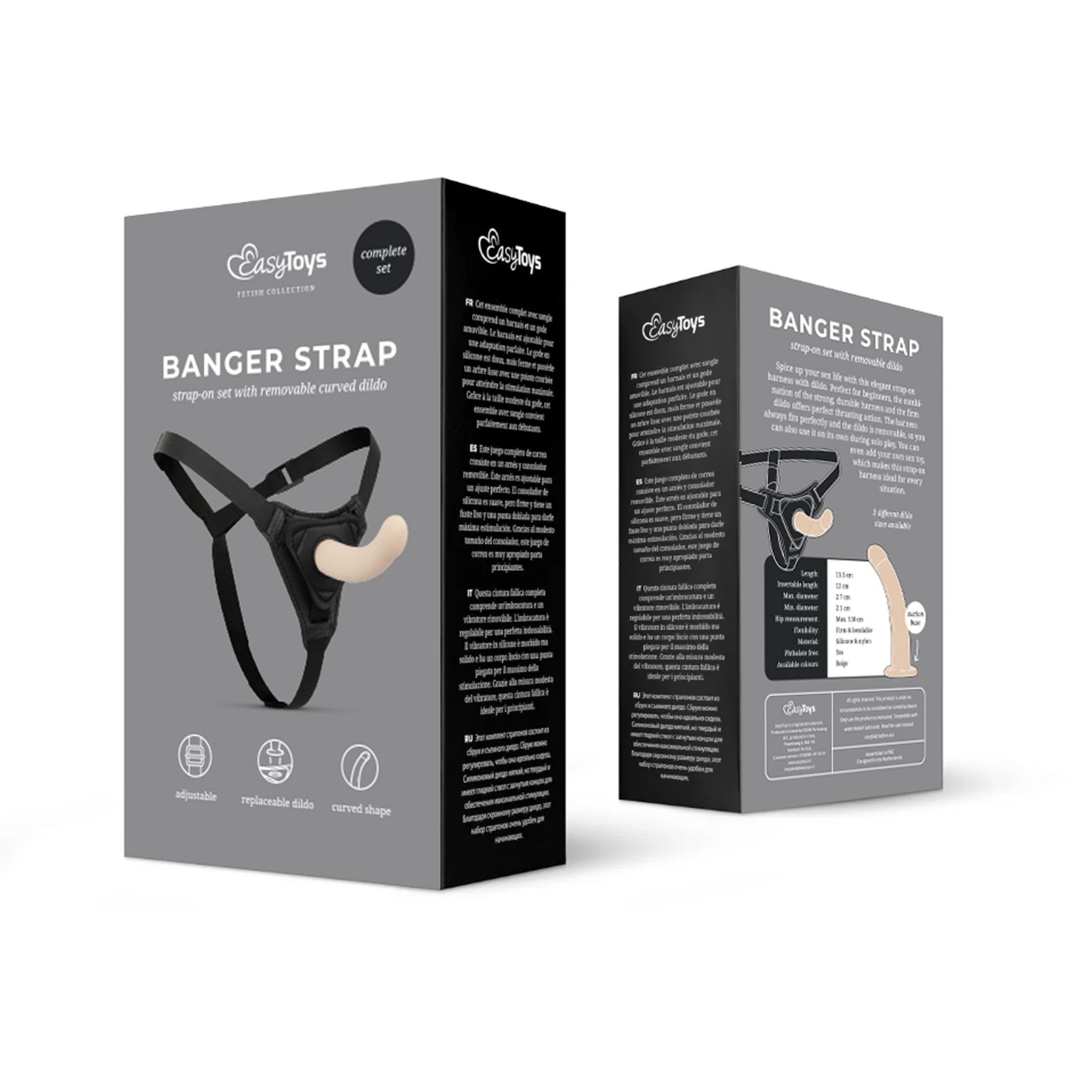 Easytoys Fetish Collection - Silicone Strap-On Smooth Beige (1 stuk) - image 2
