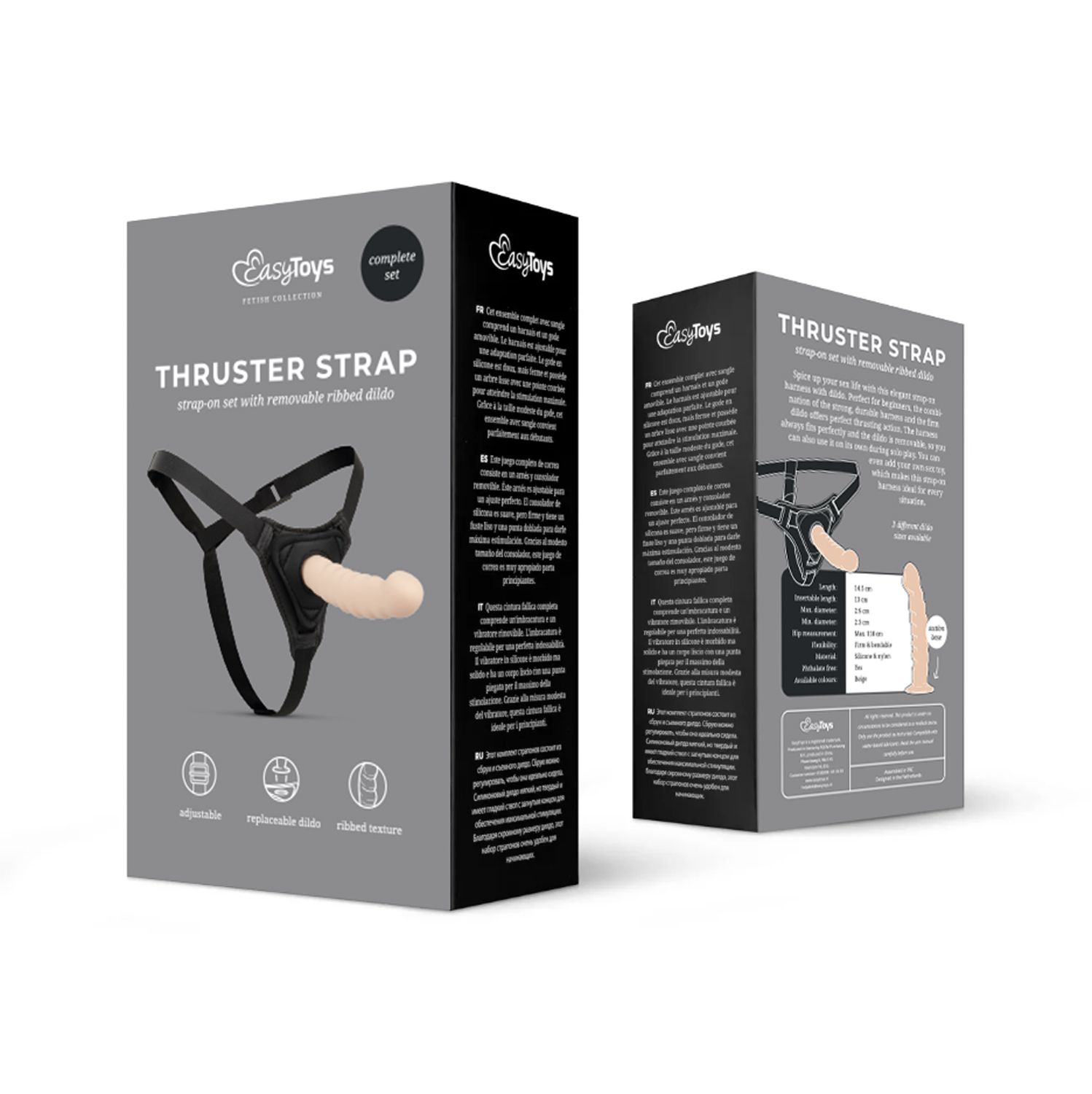 Easytoys Fetish Collection - Silicone Strap-On Curved Beige (1 stuk) - image 2