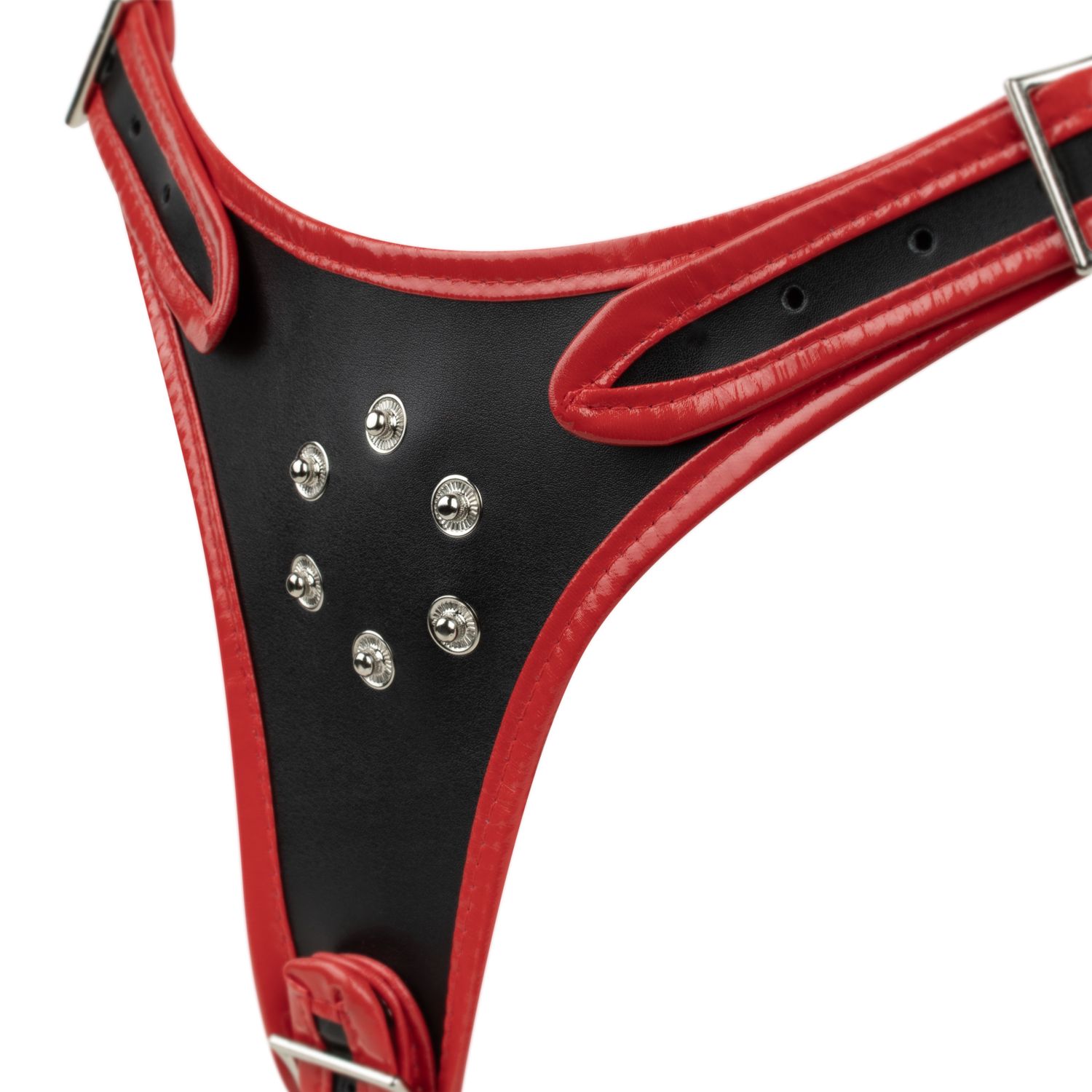 Easytoys Fetish Collection - Triple Dildo Strap-On Harness Zwart (1 stuk) - image 4