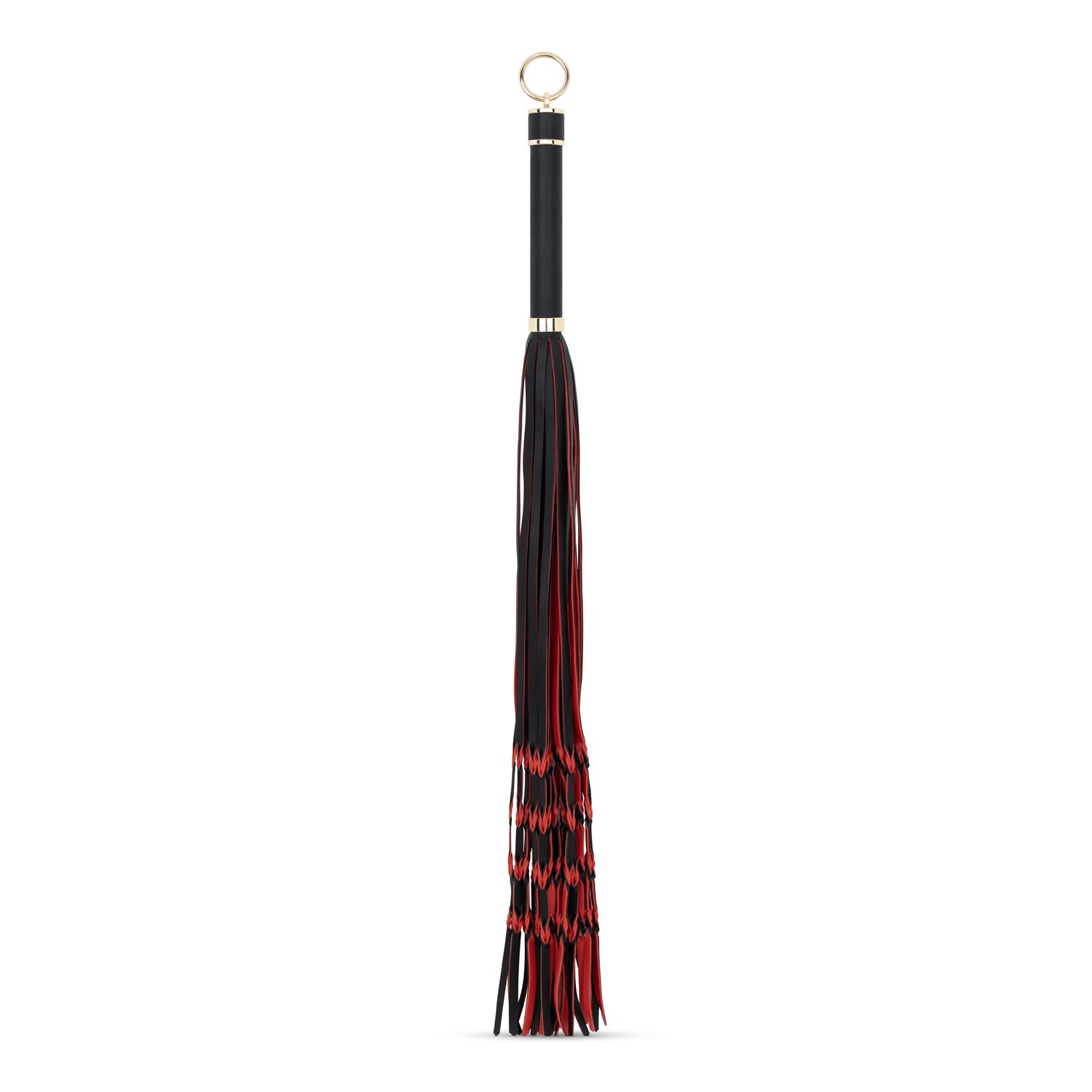 Easytoys Fetish Collection - Crimson Braided Flogger Zwart, Rood (1 stuk)