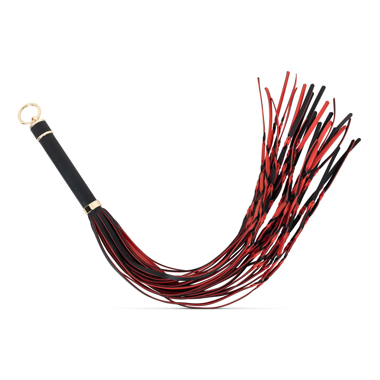 Easytoys Fetish Collection - Crimson Braided Flogger Zwart, Rood (1 stuk) - image 2
