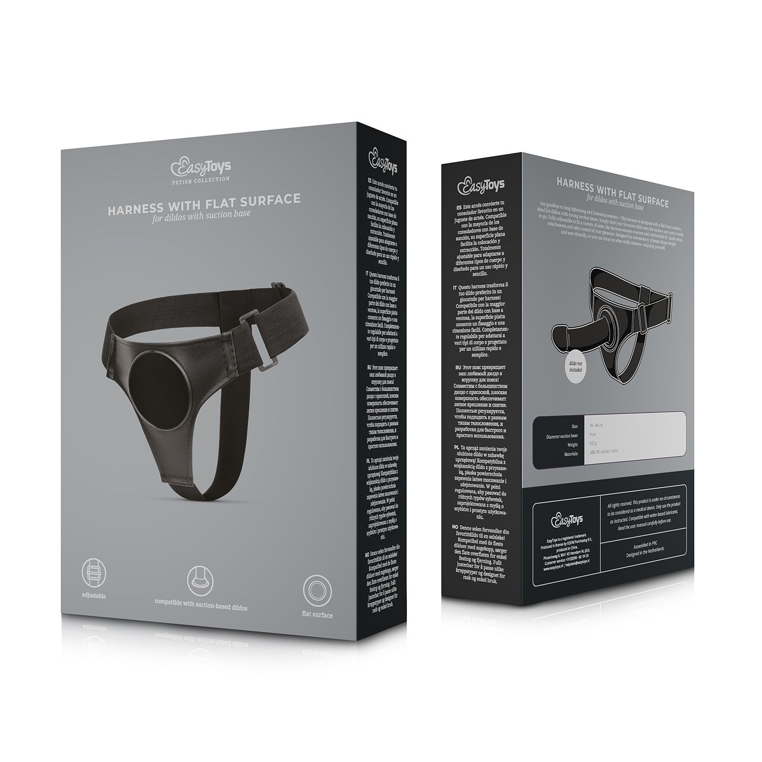 EasyToys Fetish - Harness With Suction Base Zwart (1 stuk) - image 6