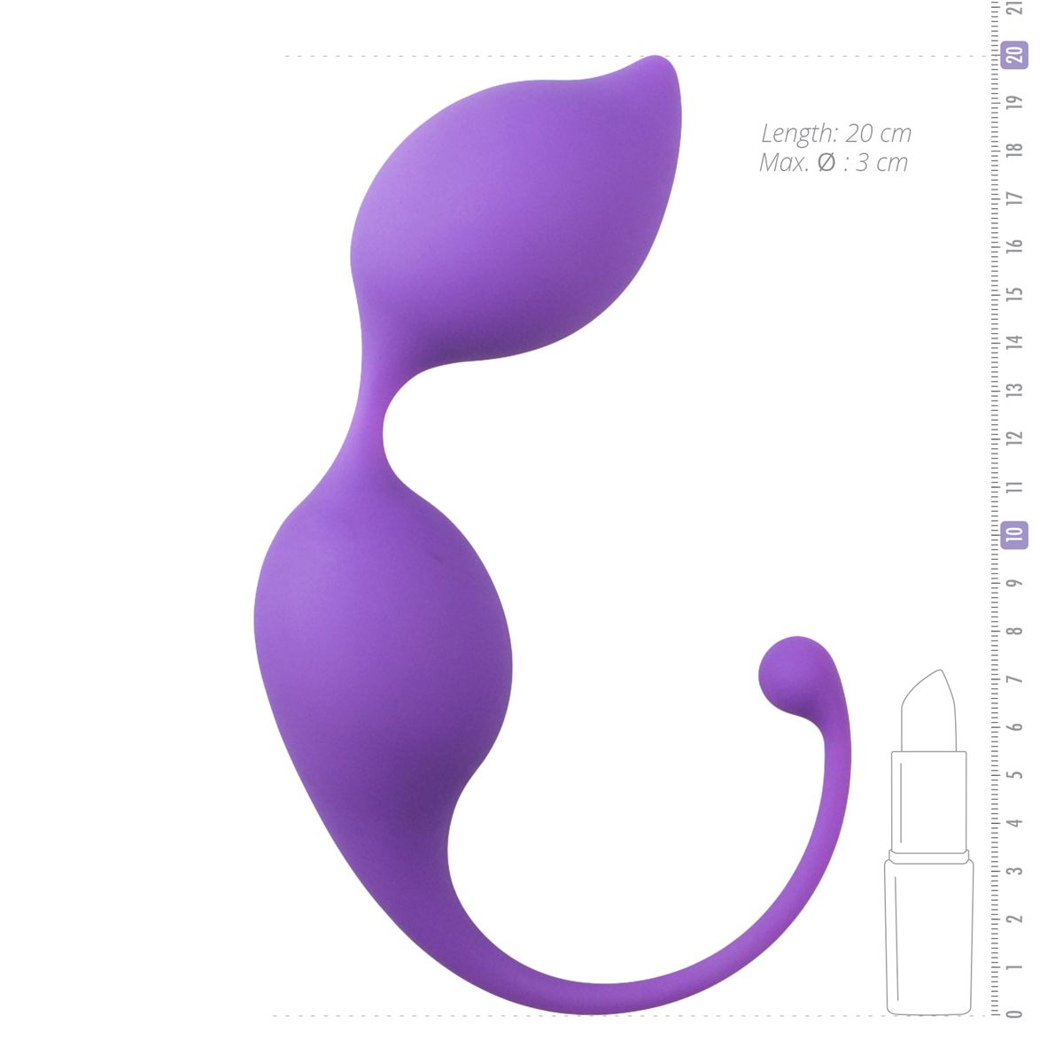 Easytoys Geisha Collection - Curved Kegel Balls Paars (1 stuk) - image 3