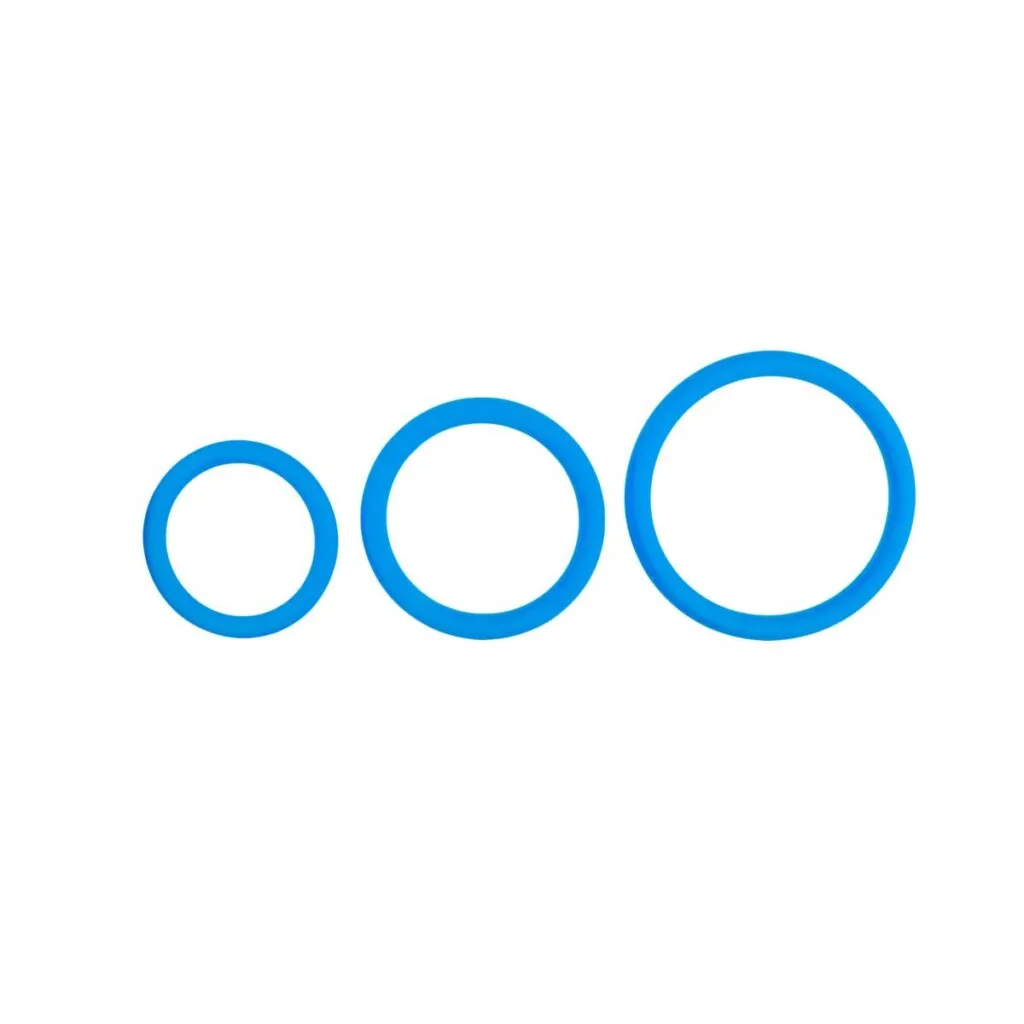 Easytoys Men Only - Three Size Cockring Set Blauw (1 stuk)