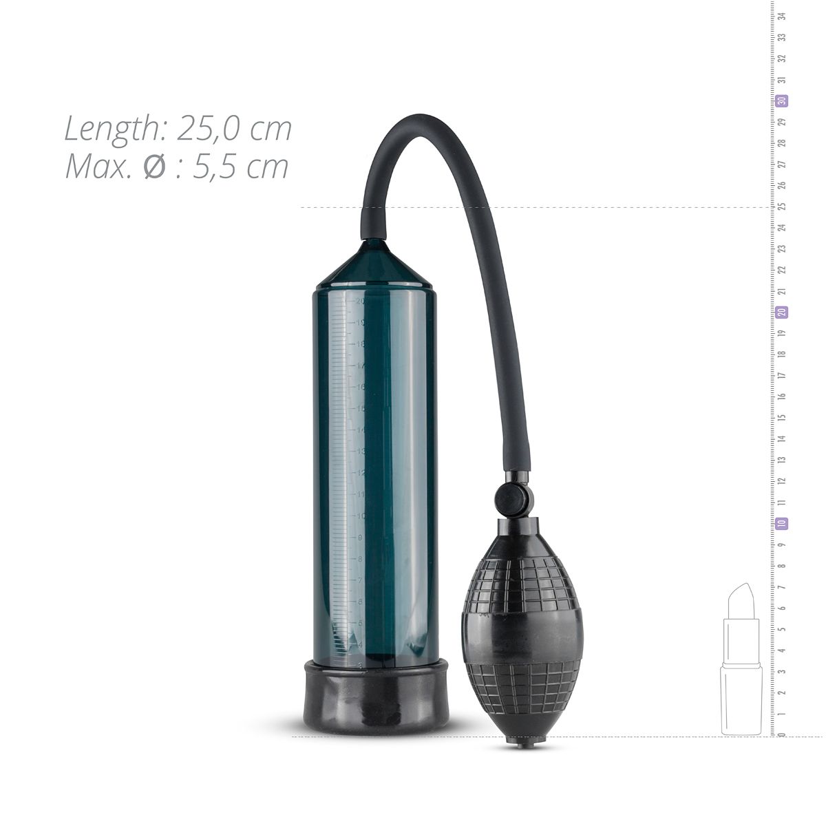 Easytoys Men Only - Penis Pump with Squeeze Ball Zwart (1 stuk) - image 4