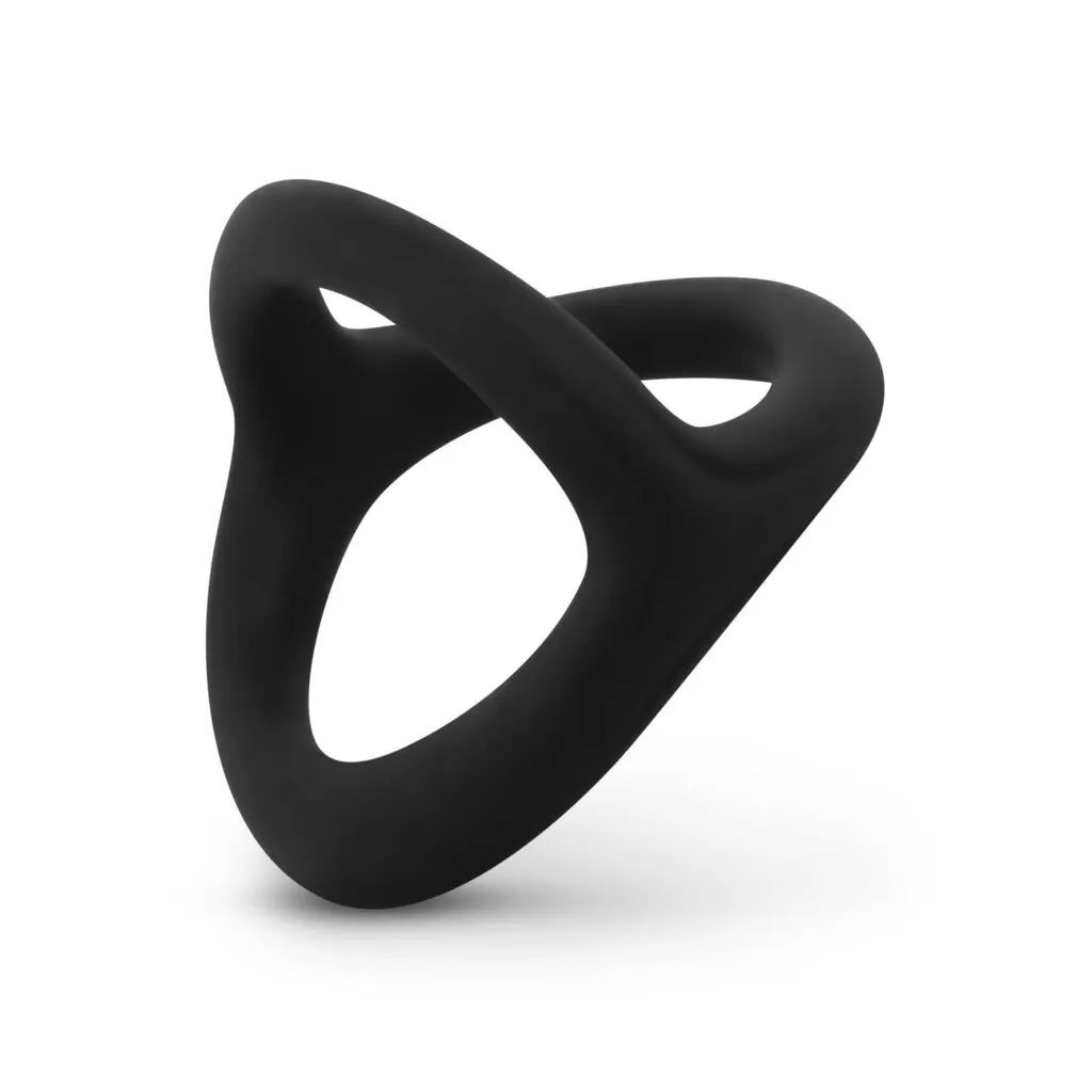Easytoys Men Only - Flexible Silicone Cock and Ball Sack Ring Zwart (1 stuk)