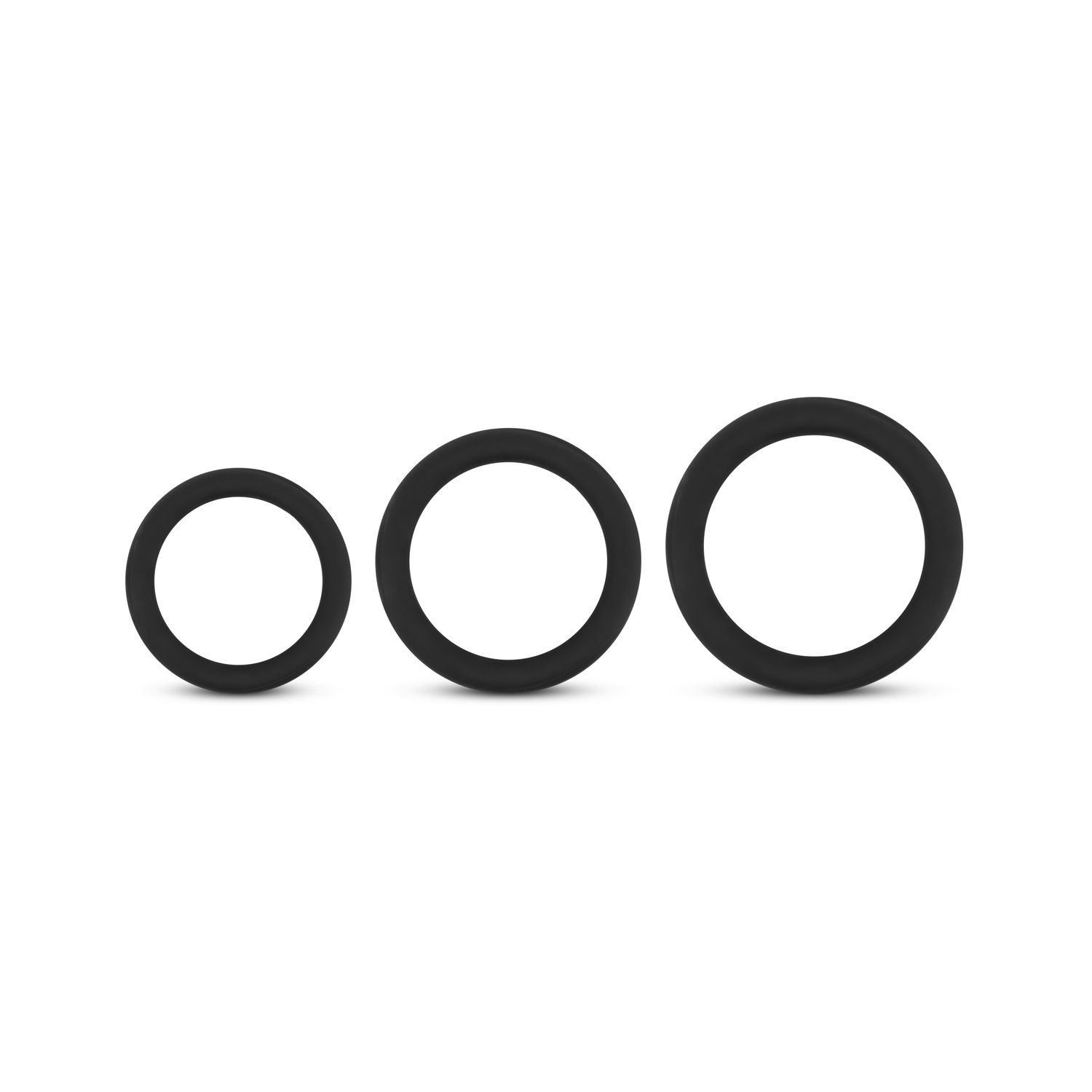 Easytoys Men Only - Silicone Cock Ring 3-Piece Set Zwart (1 stuk)