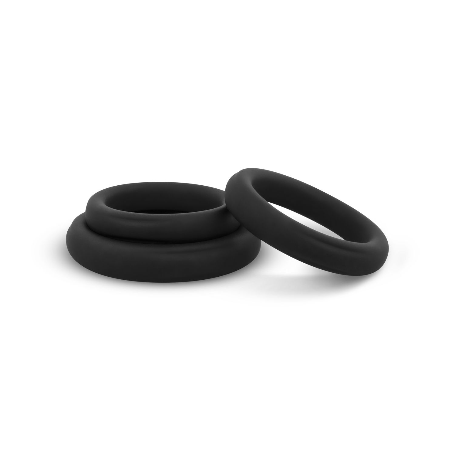 Easytoys Men Only - Silicone Cock Ring 3-Piece Set Zwart (1 stuk) - image 4