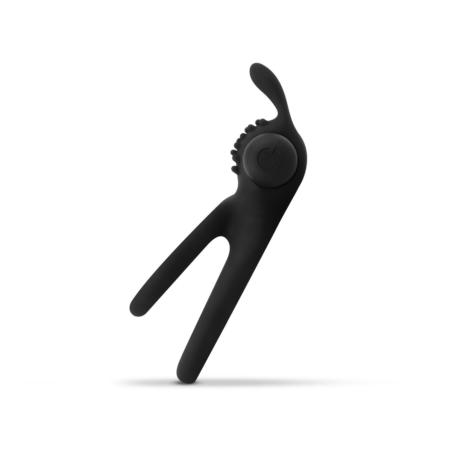 Easytoys Men Only - Share Ring Double Vibrating Cock Ring with Rabbit Ears Zwart (1 stuk) - image 2