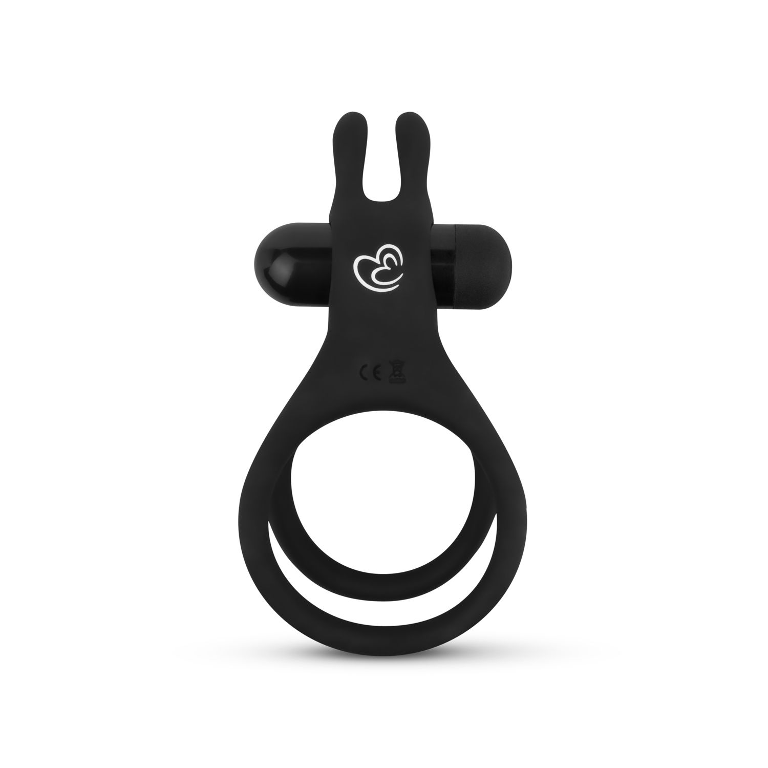 Easytoys Men Only - Share Ring Double Vibrating Cock Ring with Rabbit Ears Zwart (1 stuk) - image 4