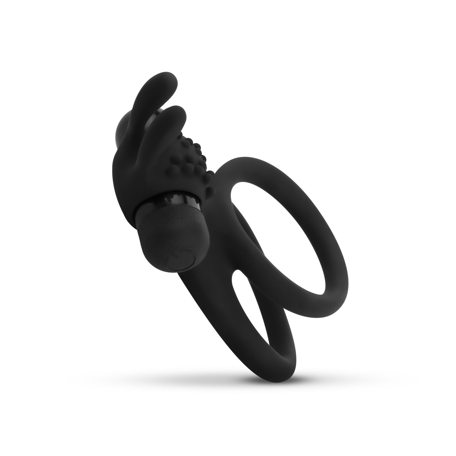 Easytoys Men Only - Share Ring Double Vibrating Cock Ring with Rabbit Ears Zwart (1 stuk) - image 5