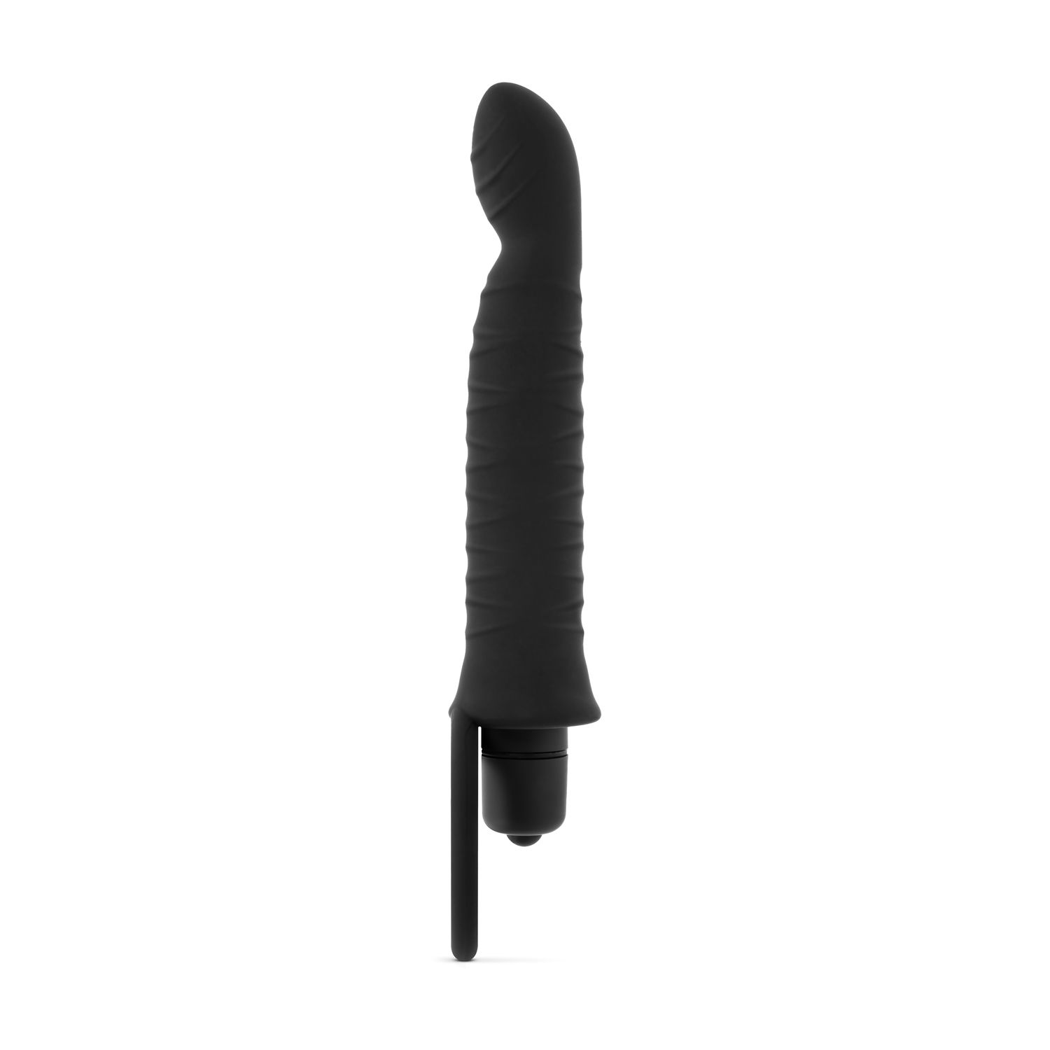 Easytoys Fetish Collection - Cockring with Vibrating Dildo with Bullet Zwart (1 stuk) - image 2