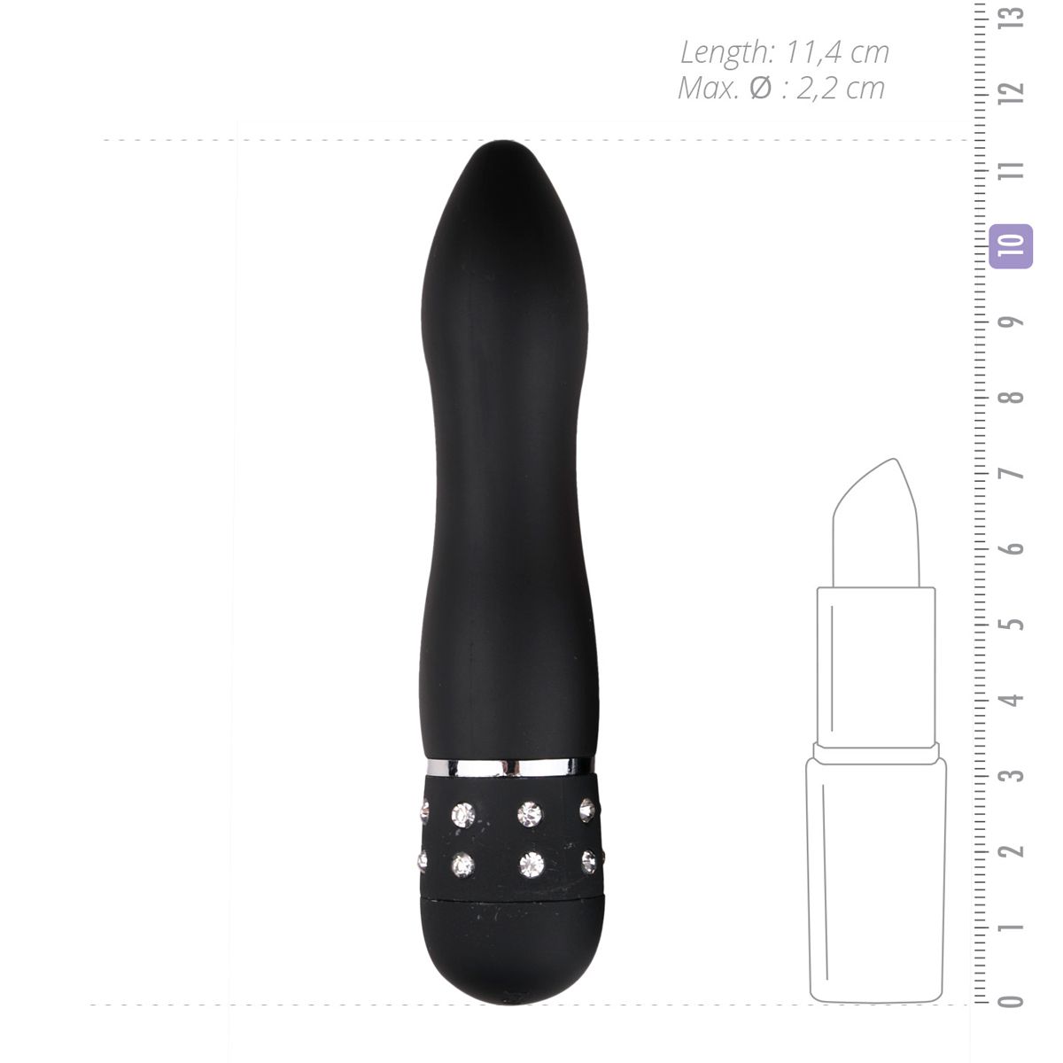 Easytoys Mini Vibe Collection - Love Diamond Vibrator Smooth Zwart (1 stuk) - image 3