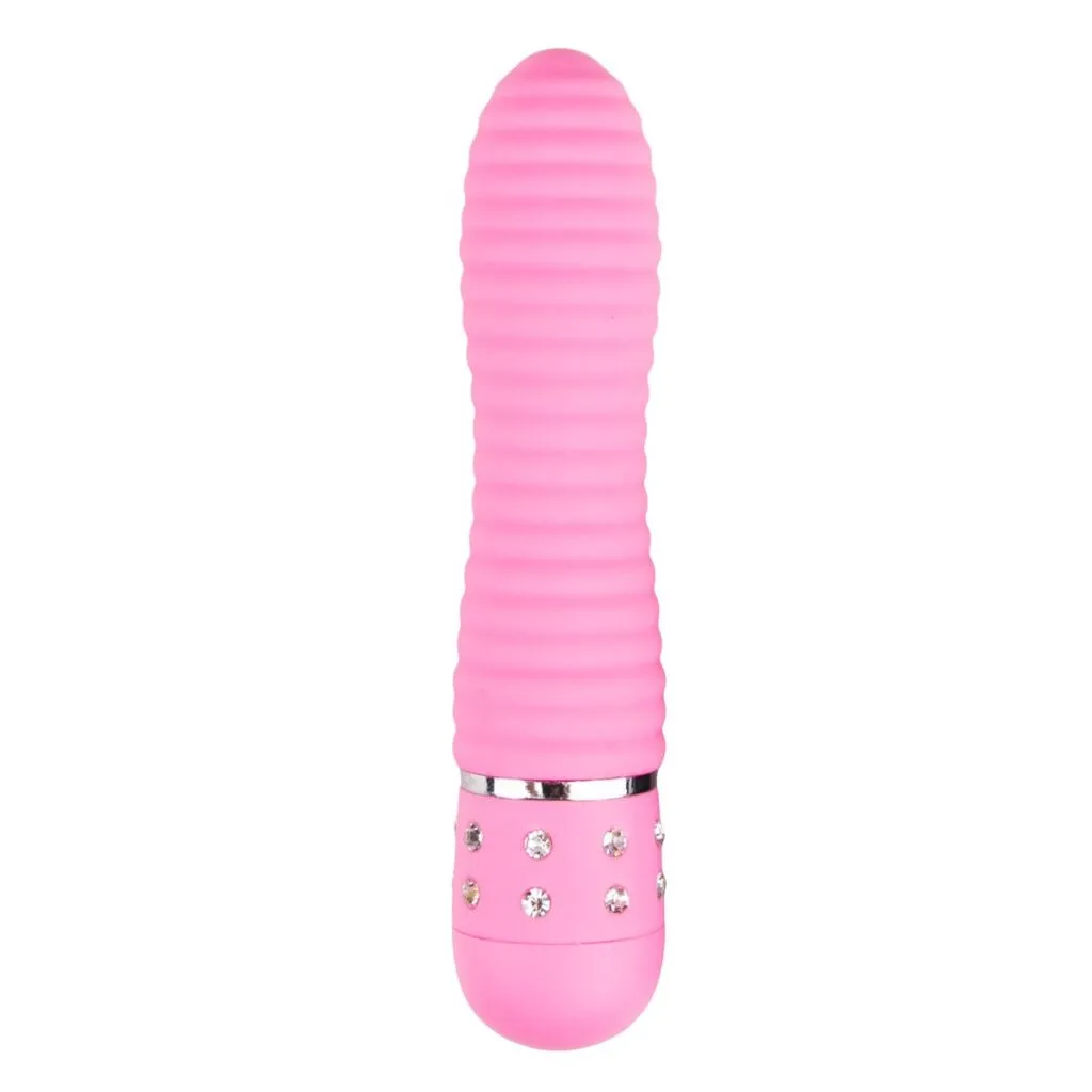 Easytoys Mini Vibe Collection - Love Diamond Vibrator Ribbed Roze (1 stuk)