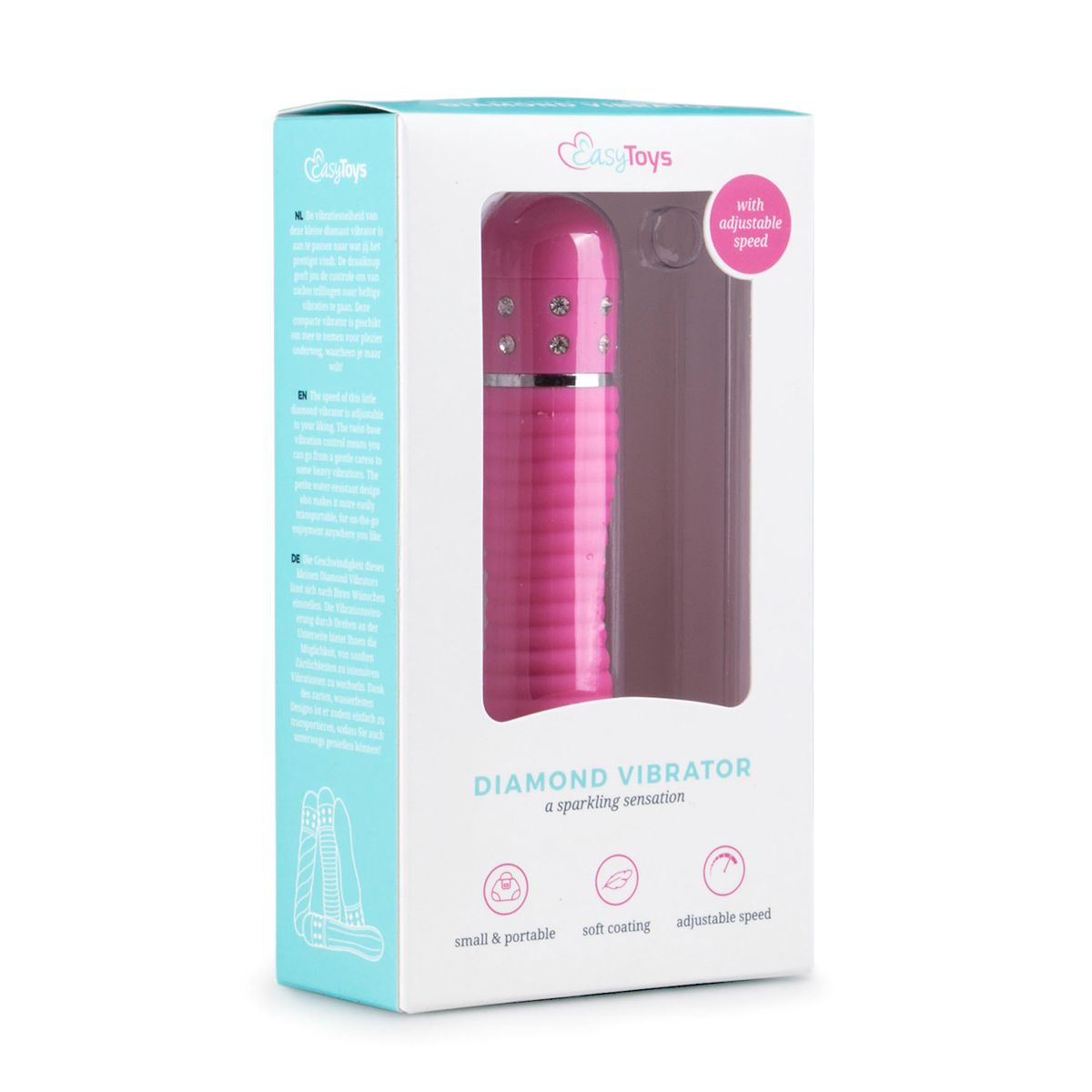 Easytoys Mini Vibe Collection - Love Diamond Vibrator Ribbed Roze (1 stuk)