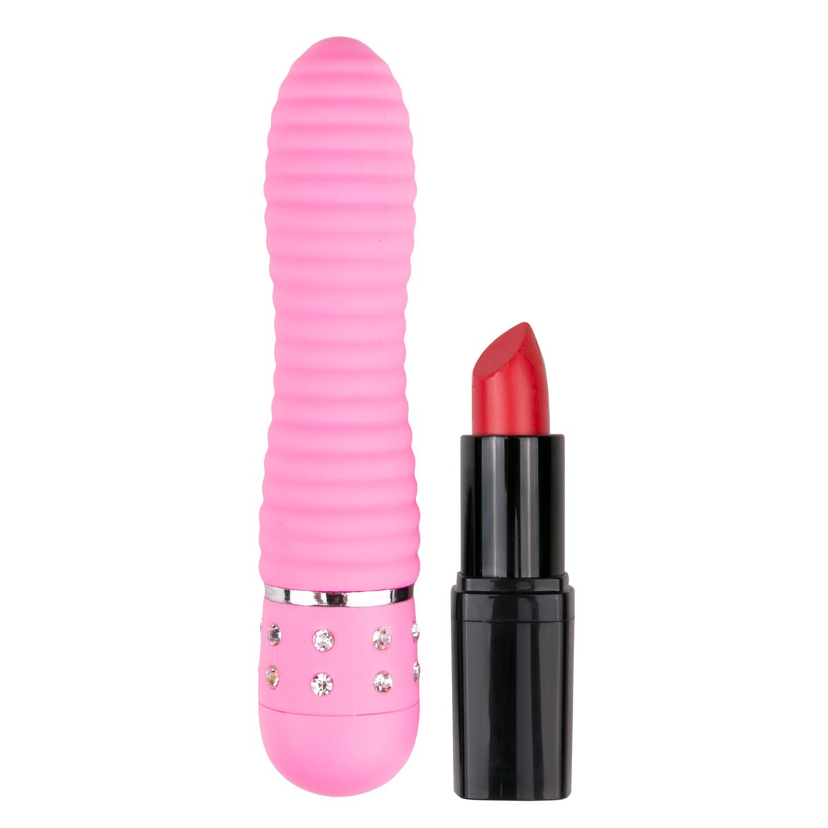 Easytoys Mini Vibe Collection - Love Diamond Vibrator Ribbed Roze (1 stuk) - image 4