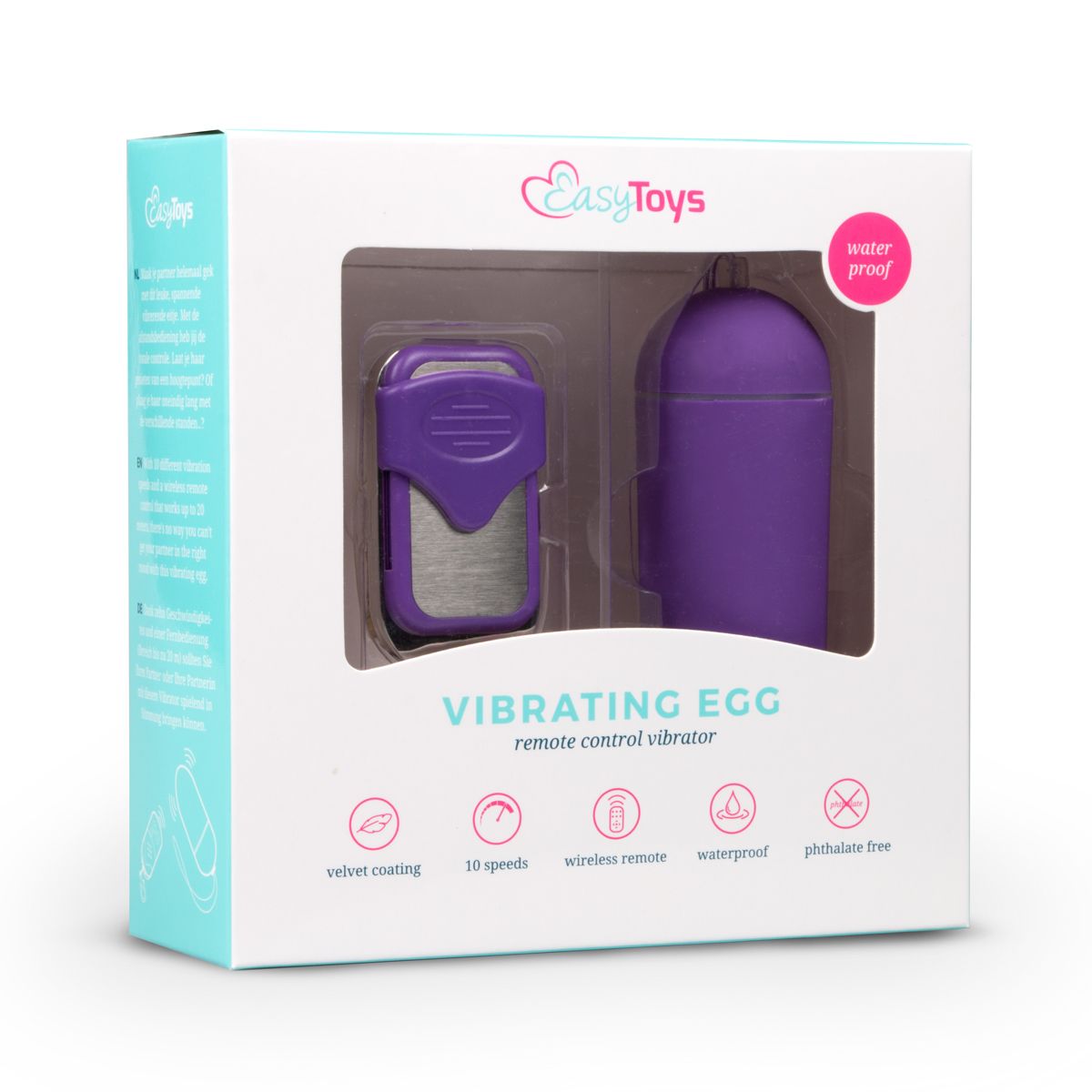 Easytoys Mini Vibe Collection - Vibrating Egg with Remote Control Paars (1 stuk)