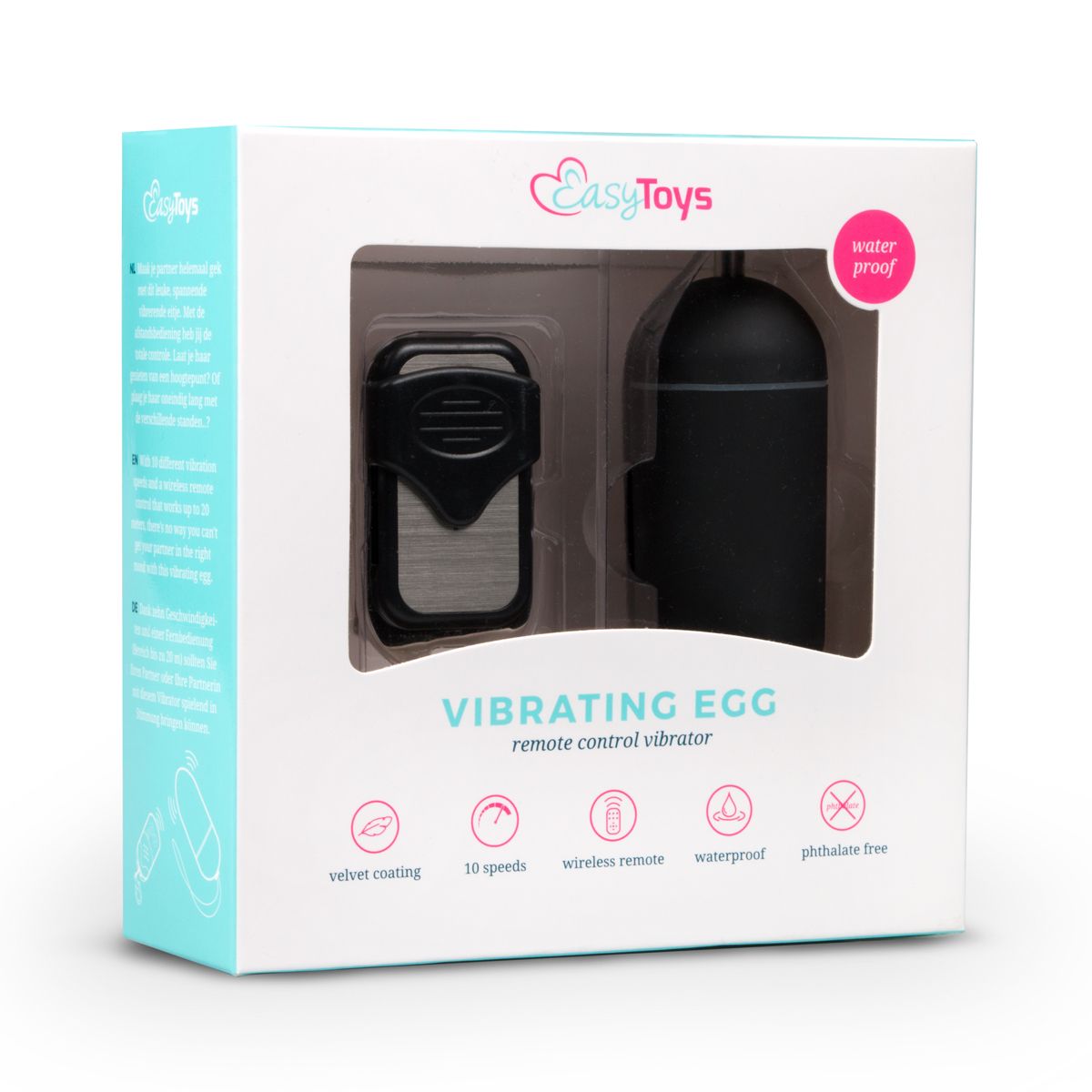 Easytoys Mini Vibe Collection - Vibrating Egg with Remote Control Zwart (1 stuk)