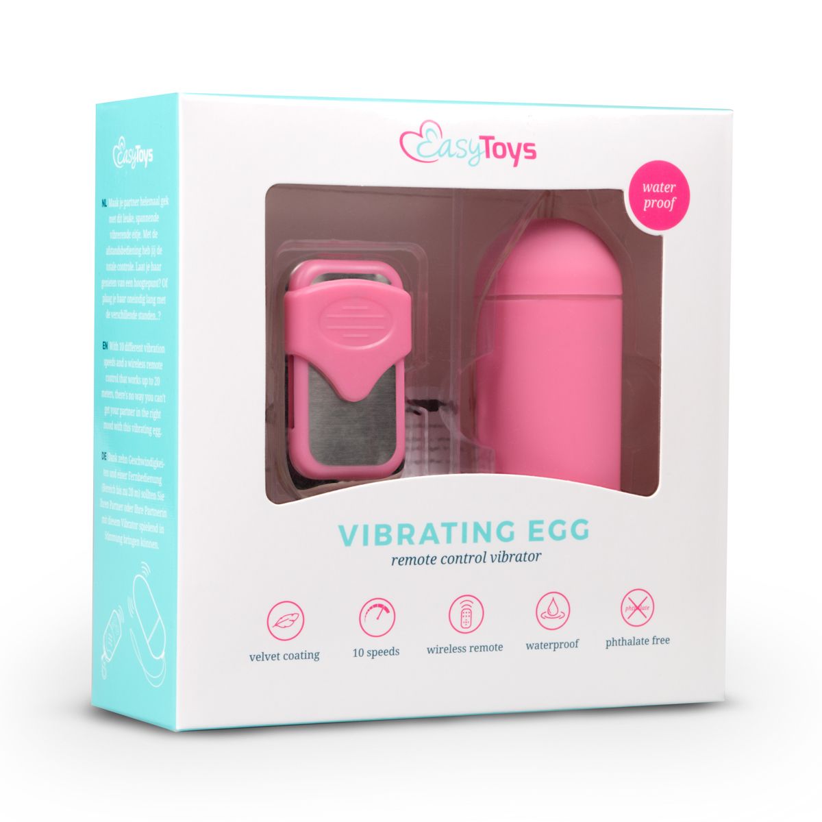 Easytoys Mini Vibe Collection - Vibrating Egg with Remote Control Roze (1 stuk)