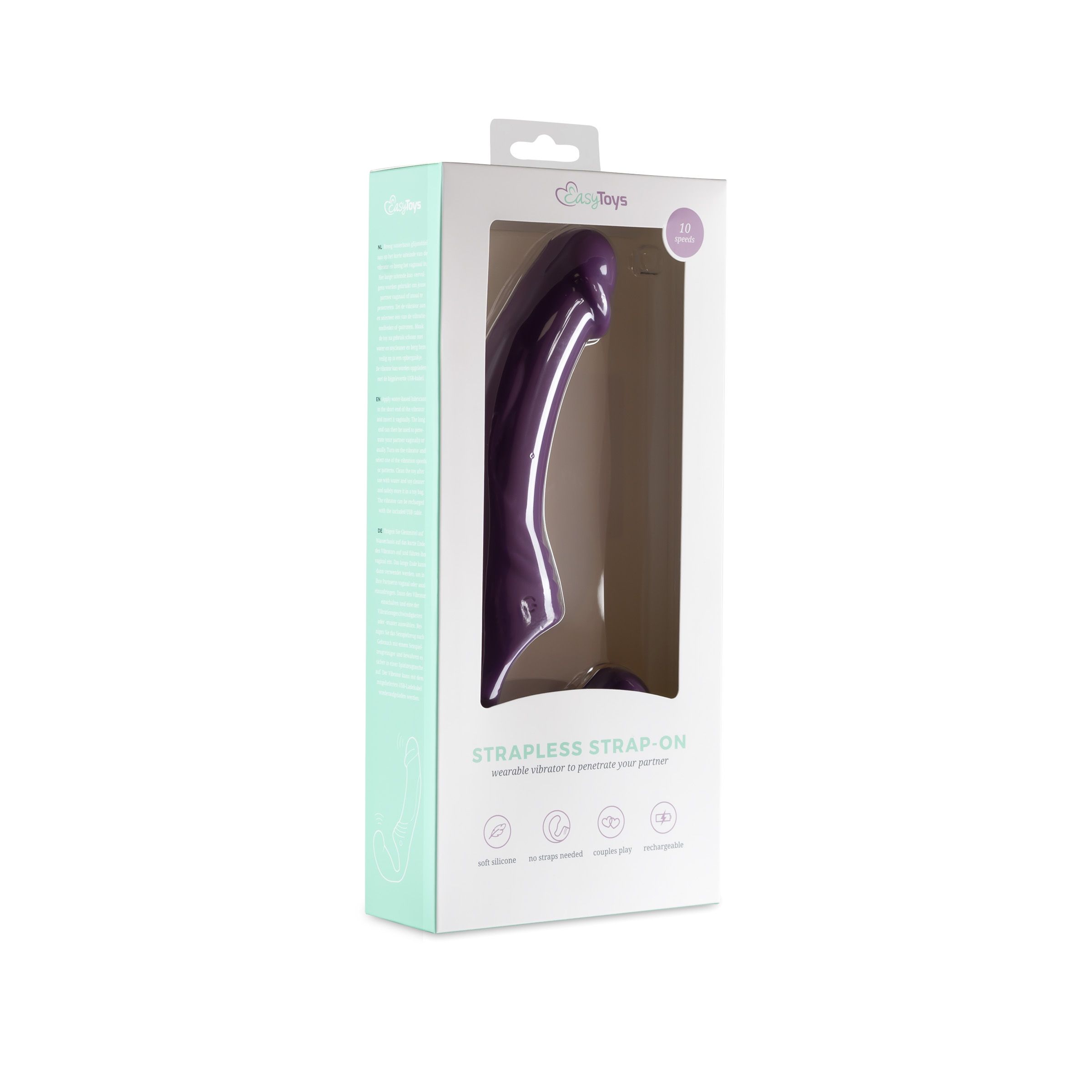 Easytoys Vibe Collection - Strapless Strap-On Vibrator Paars (1 stuk) - image 3