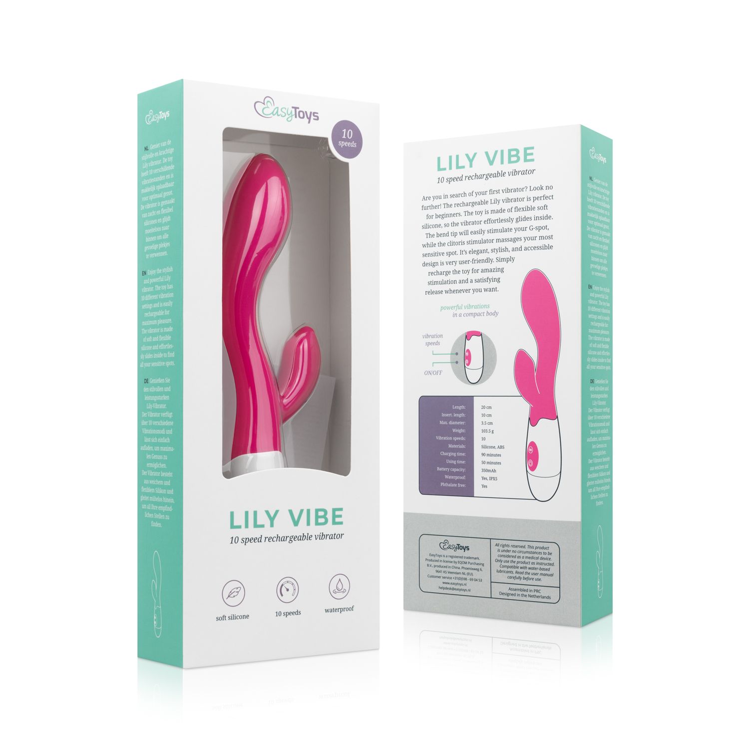 Easytoys Vibe Collection - Lily Vibrator 2.0 Rechargeable Roze (1 stuk) - image 2