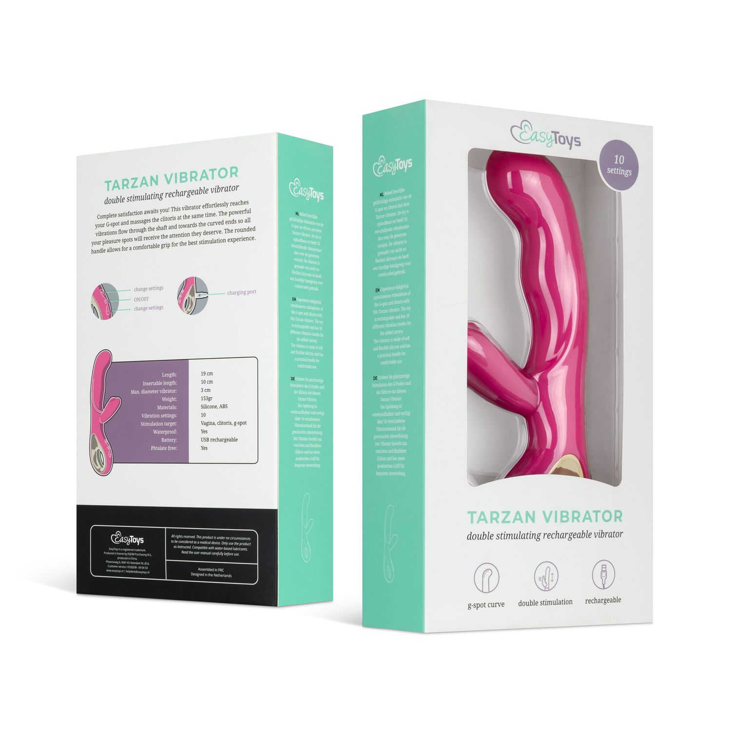 Easytoys Vibe Collection - Tarzan Vibrator Roze (1 stuk)