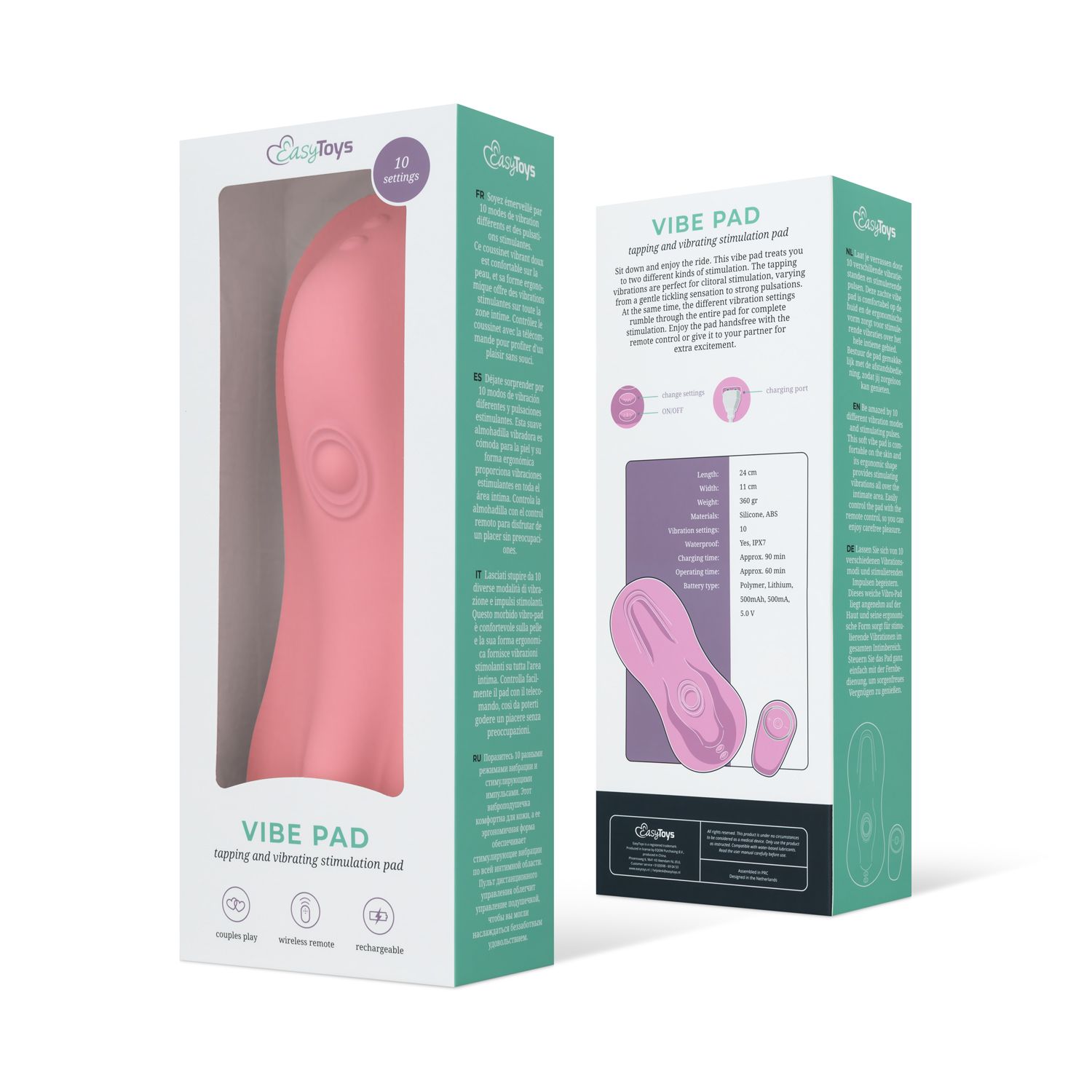 Easytoys Vibe Collection - Vibe Pad Tapping and Vibrating Roze (1 stuk) - image 5