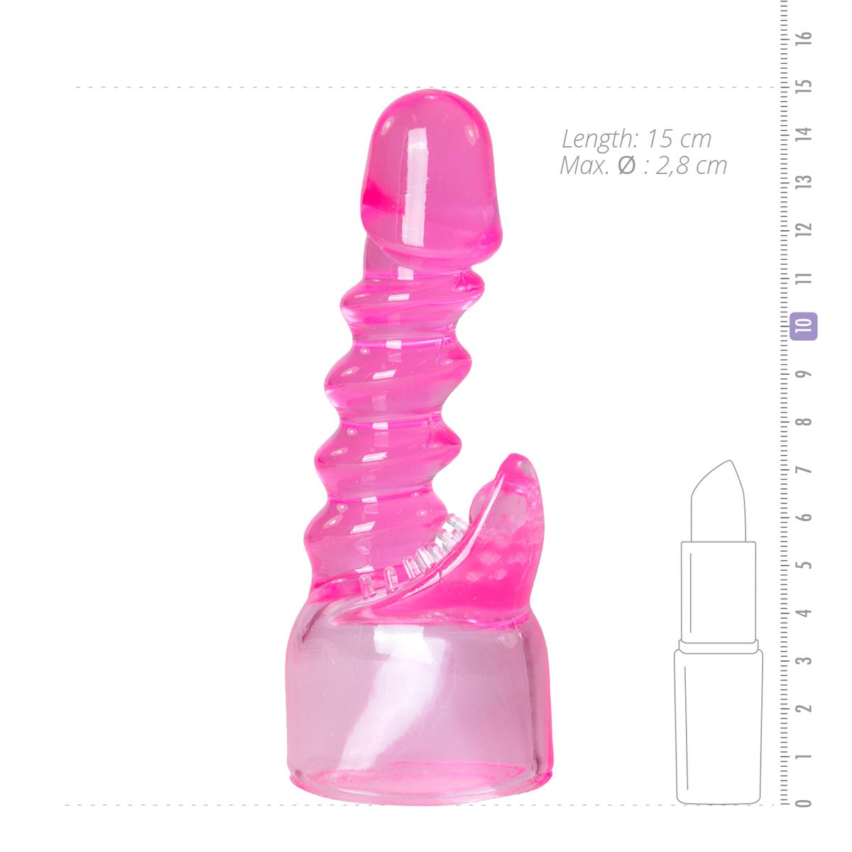 Easytoys Wand Collection - Spiral Wand Attachment Roze (1 stuk) - image 3