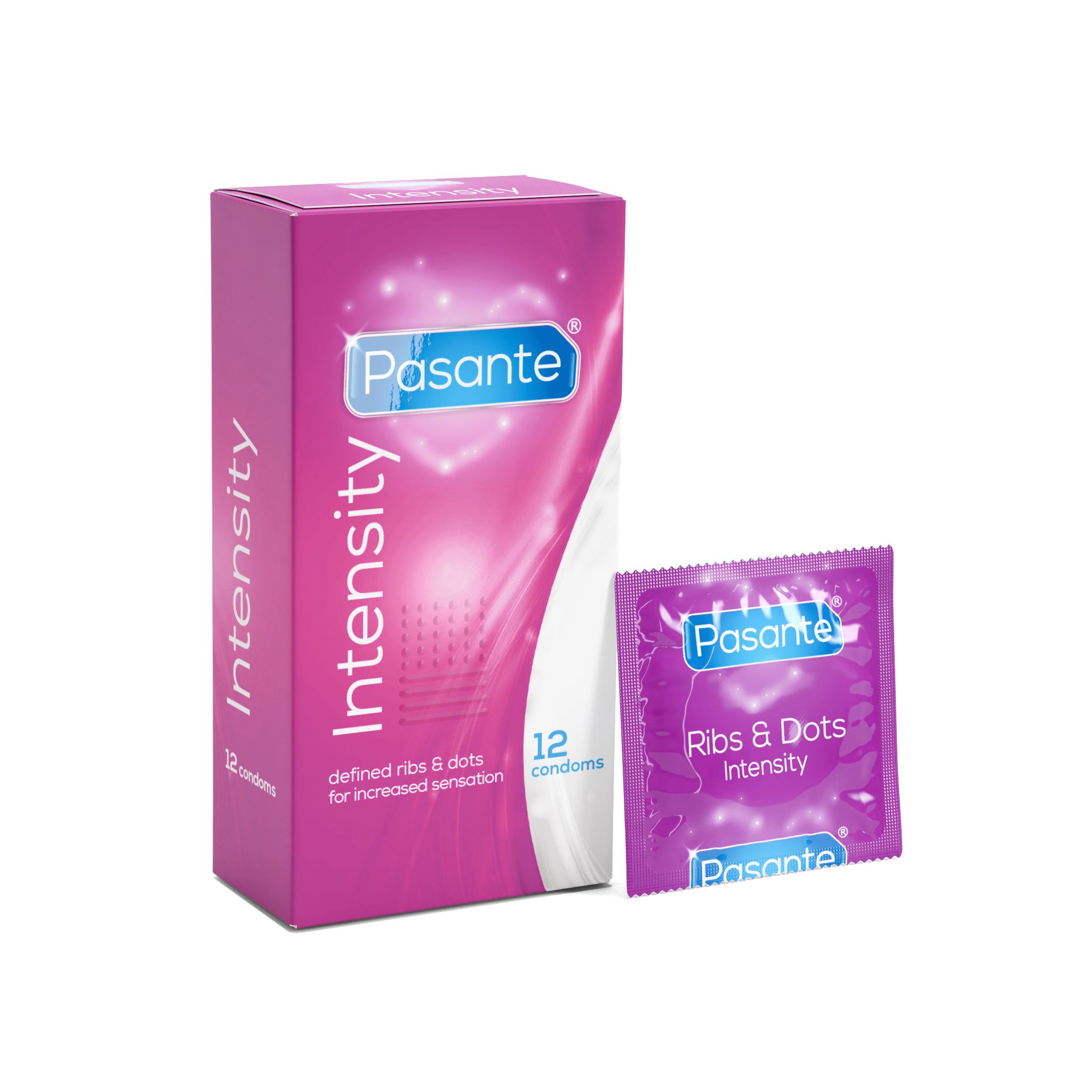 Pasante - Ribs & Dots Condoms Transparant (12 stuks)